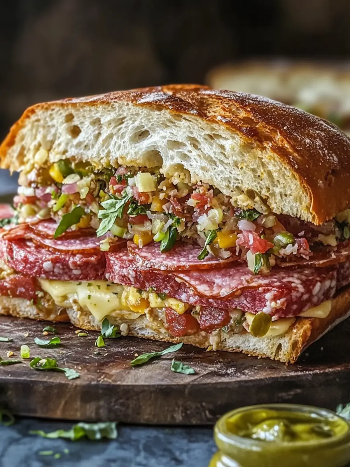 Delicious New Orleans Muffuletta Sandwich with Olive Salad Magic 5 New Orleans Muffuletta Sandwich