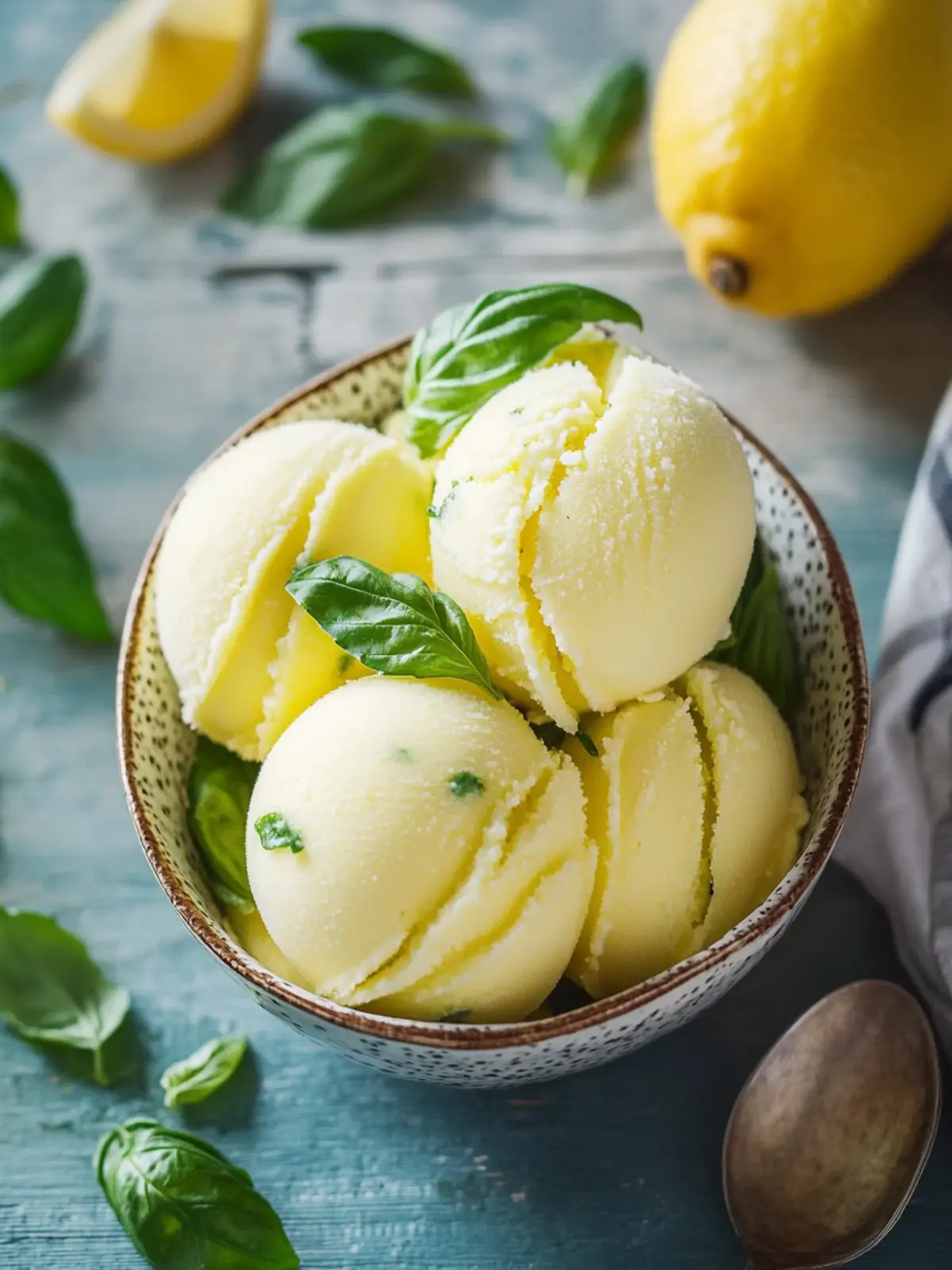 Lemon Basil Sorbet: Refreshingly Easy Summer Delight 5 Lemon Basil Sorbet