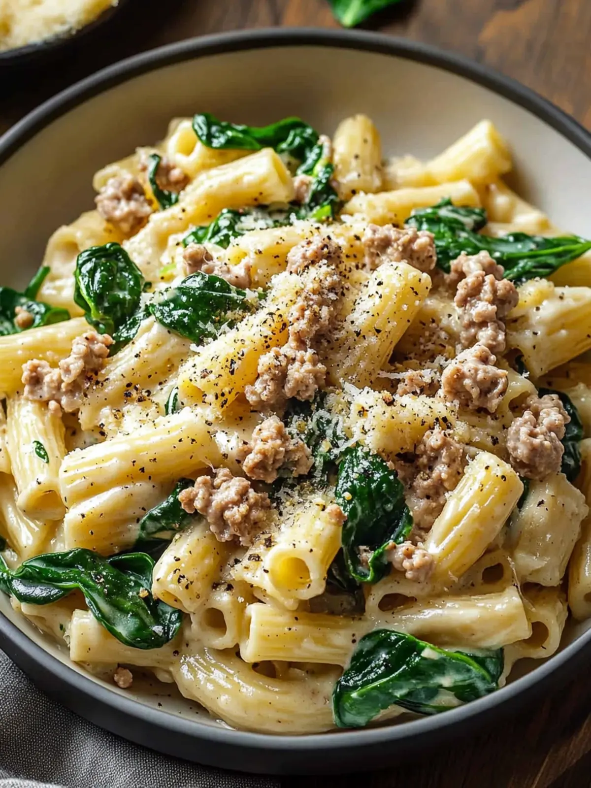 Creamy Ground Turkey Spinach Pasta for Busy Weeknight Bliss 4 Creamy Ground Turkey Spinach Pasta