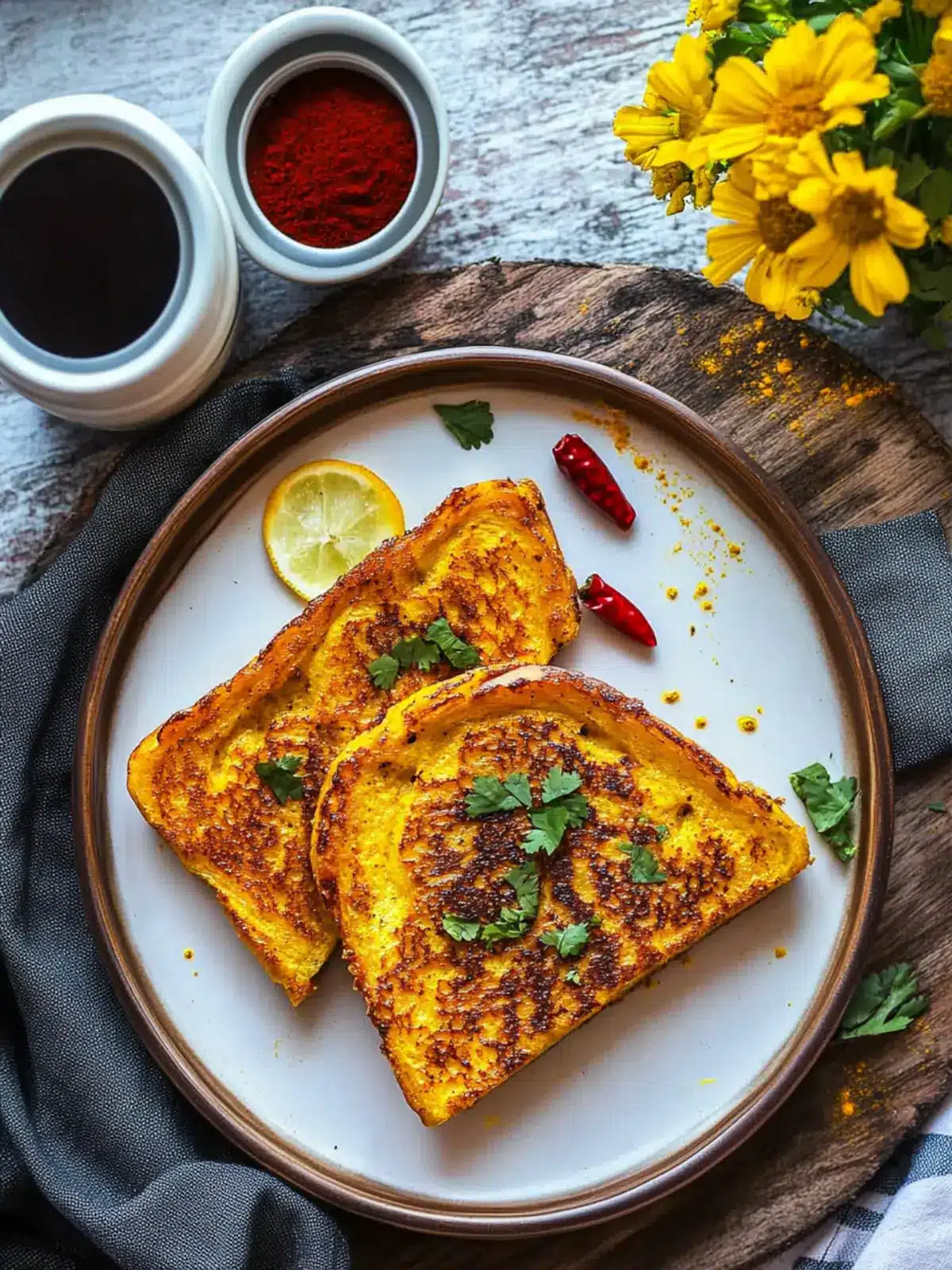 Savory Masala French Toast with Turmeric & Chili Bliss 5 Masala French Toast with Turmeric & Chili