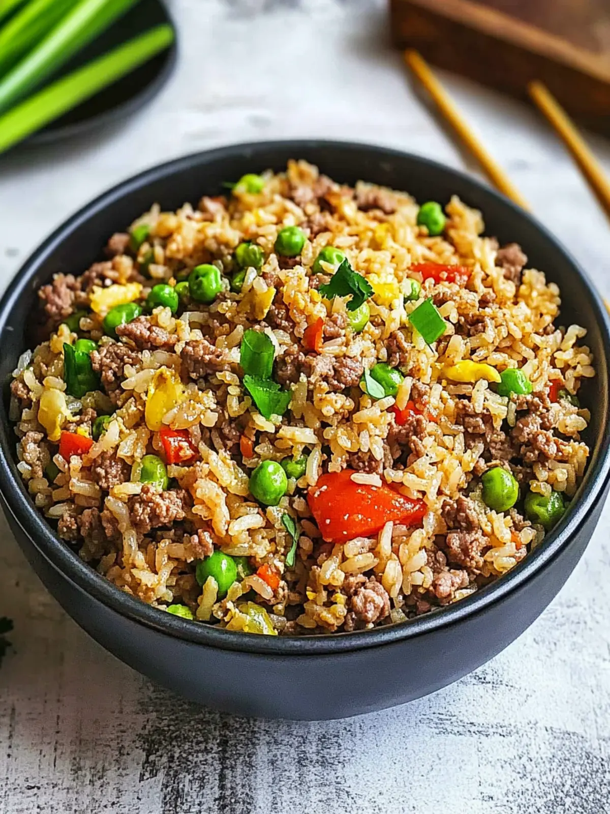 Savory Ground Beef Fried Rice in Just 10 Minutes 4 Ground Beef Fried Rice