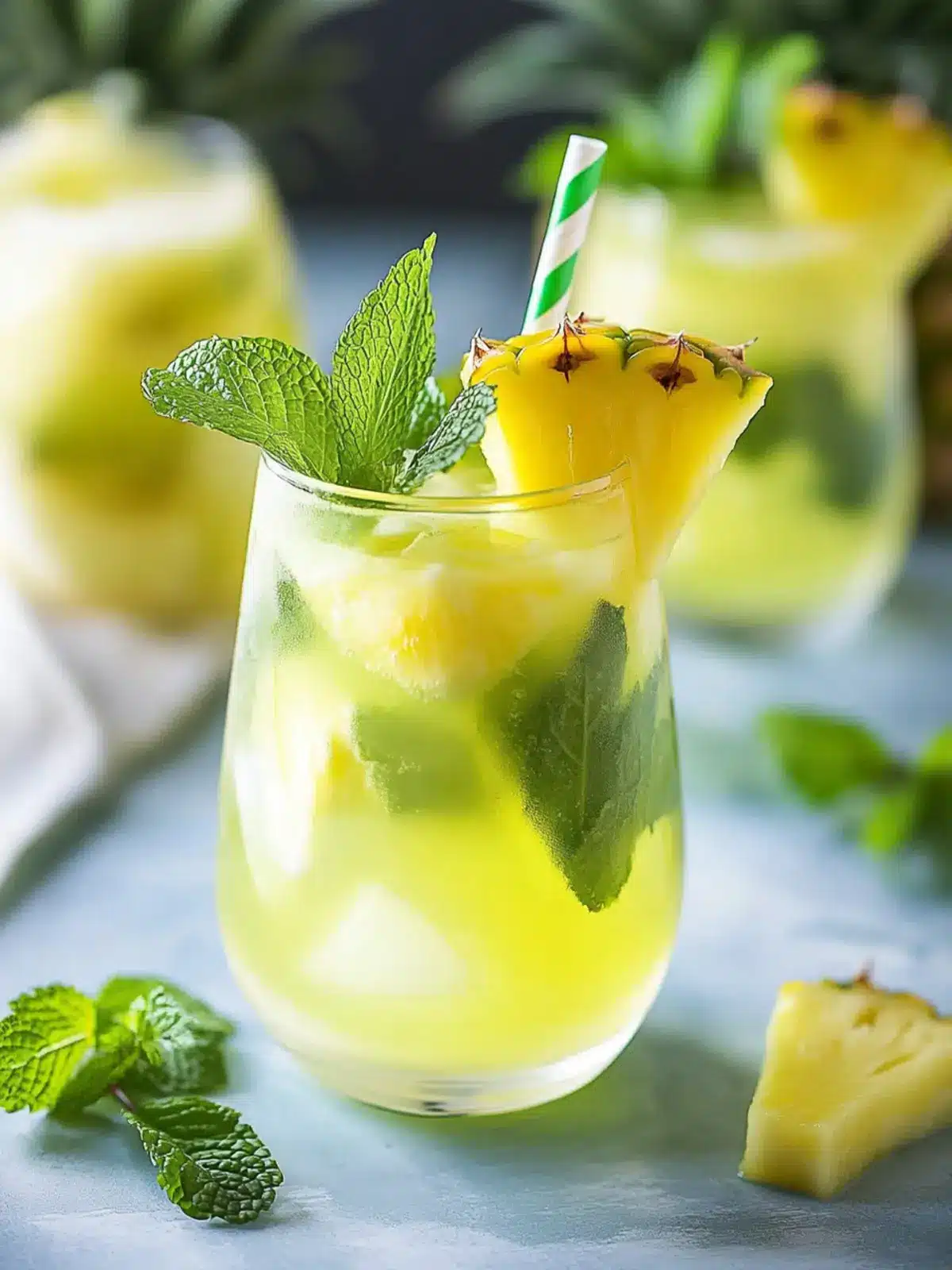 Skinny Sparkling Mint Pineapple Lemonade for Ultimate Refreshment 5 Skinny Sparkling Mint Pineapple Lemonade