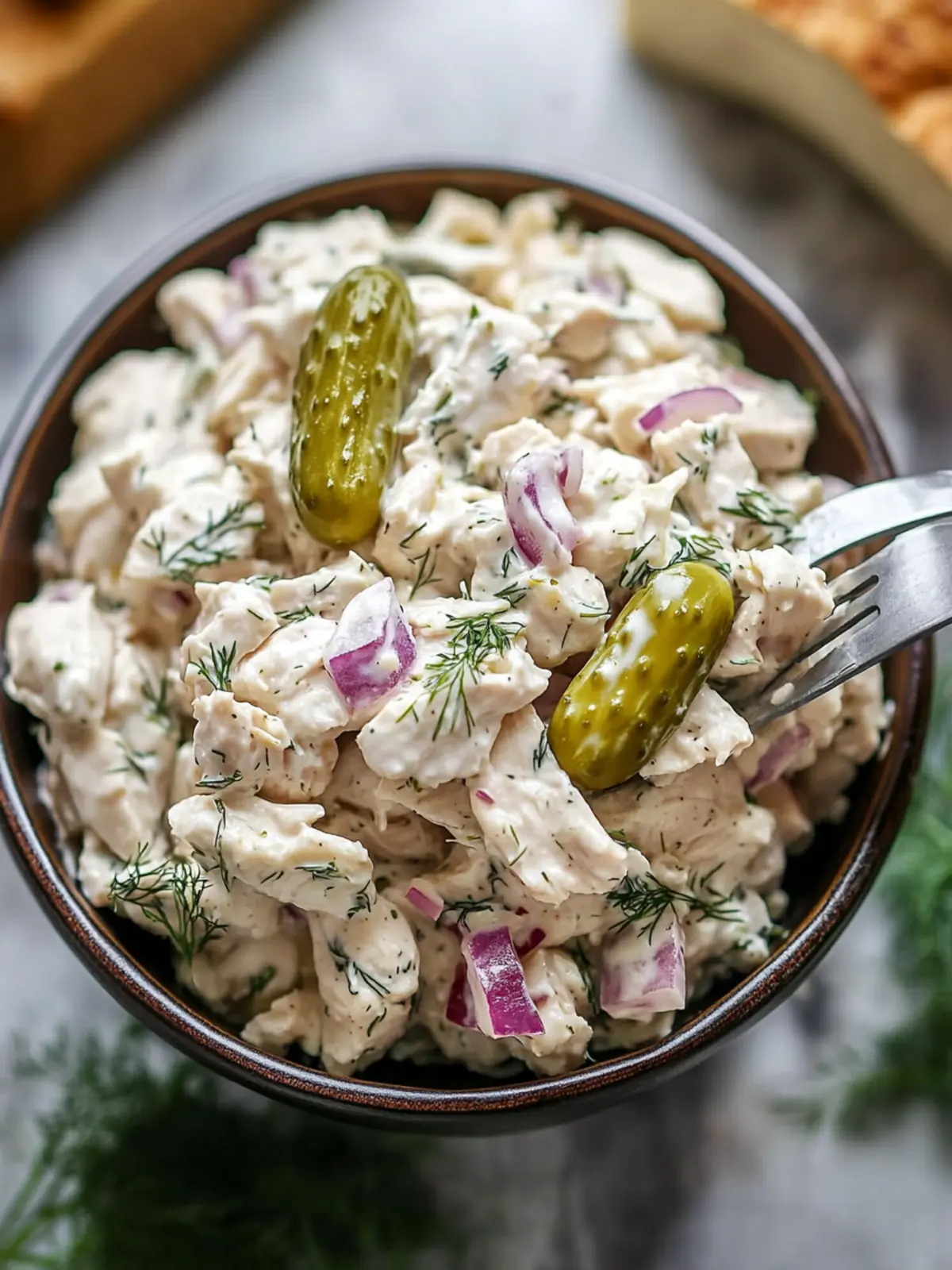 Dill Pickle Chicken Salad: A Tangy Twist for Easy Lunches 2 Dill Pickle Chicken Salad
