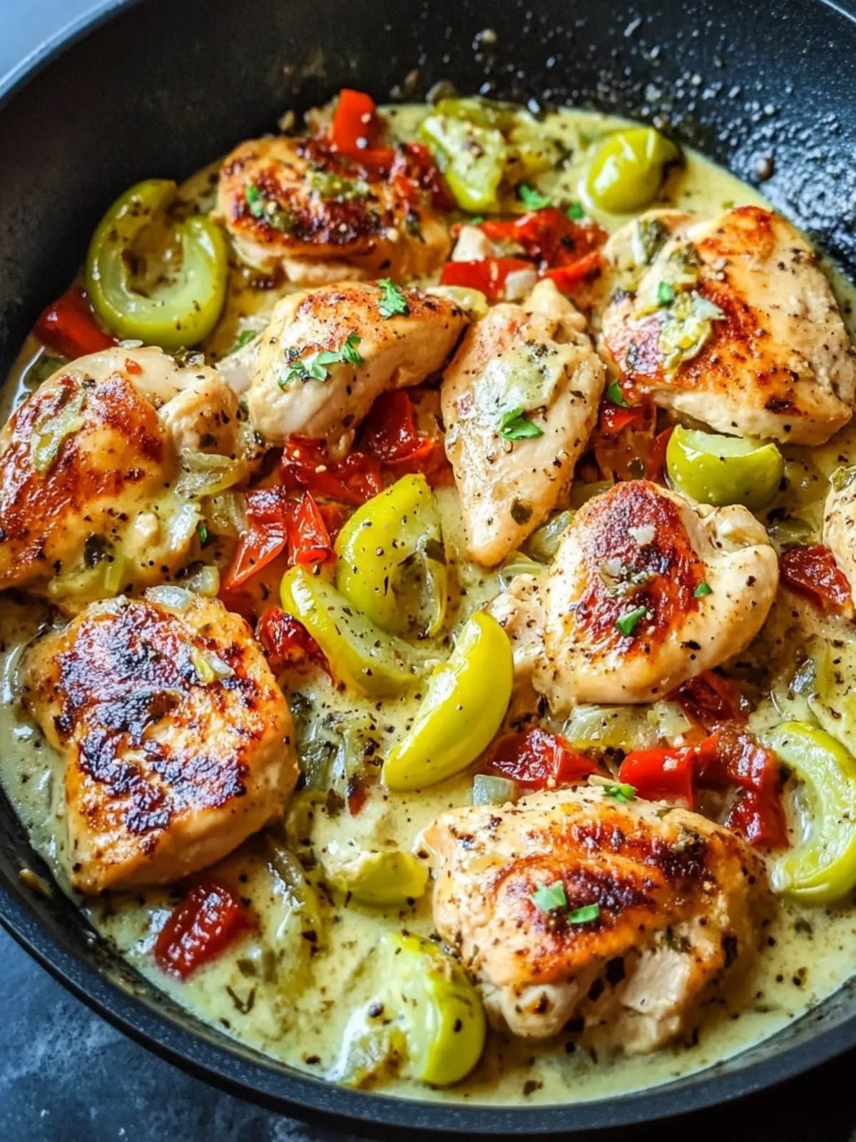 Savor the Easy Pepperoncini Chicken Skillet Tonight 5 Pepperoncini Chicken Skillet