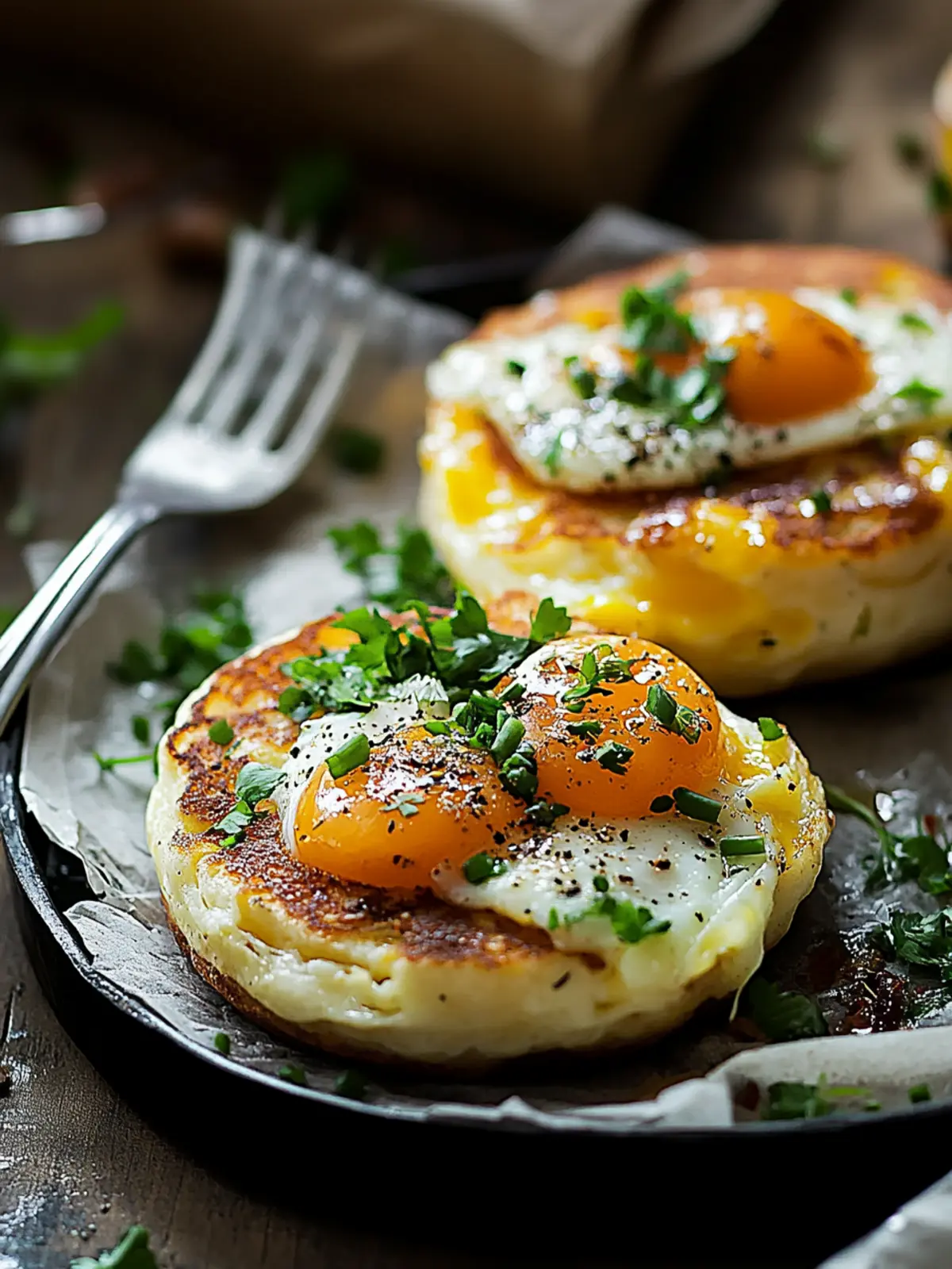Breakfast Eggy Crumpets