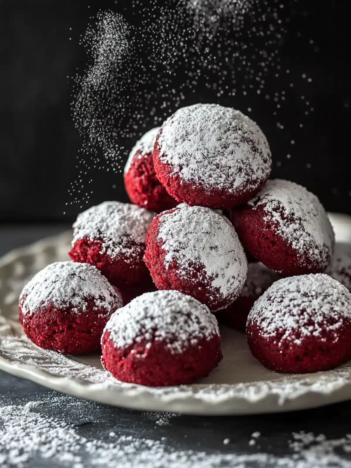 Red Velvet Snowball Cookies: Soft, Sweet Holiday Bliss 5 Red Velvet Snowball Cookies