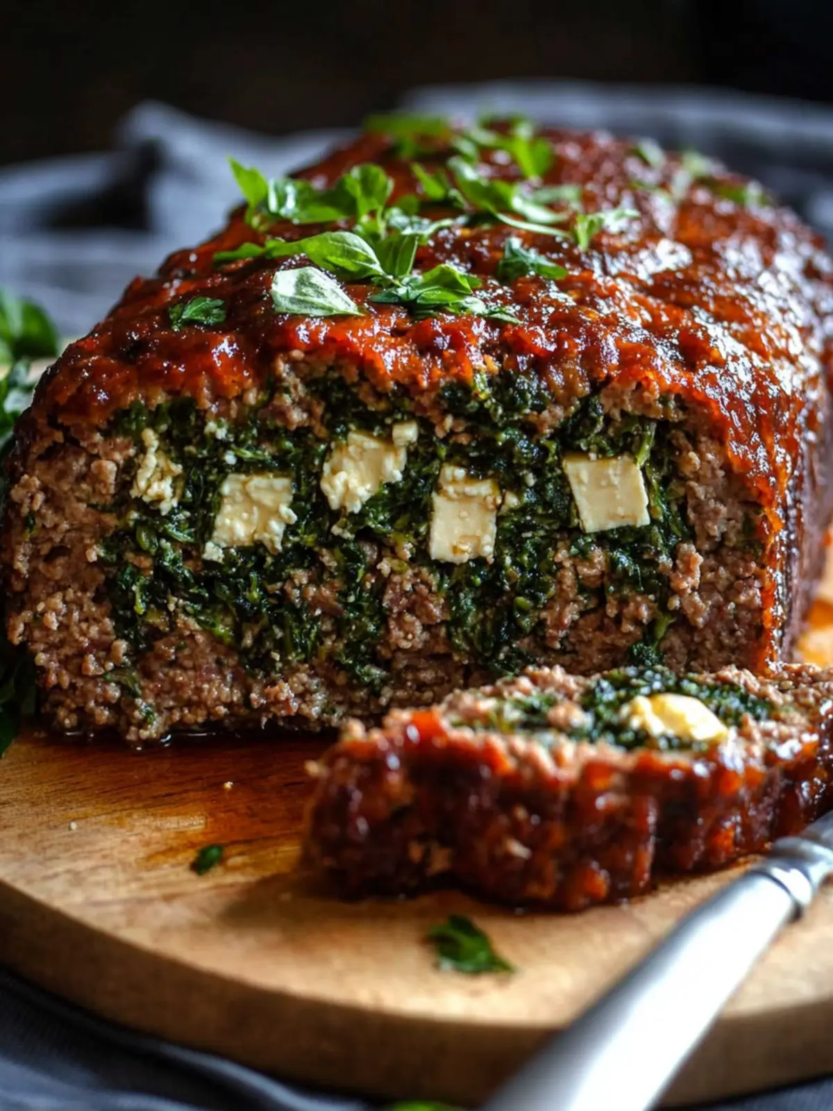 Spinach Feta Stuffed Meatloaf Everyone Will Love 5 Spinach Feta Stuffed Meatloaf