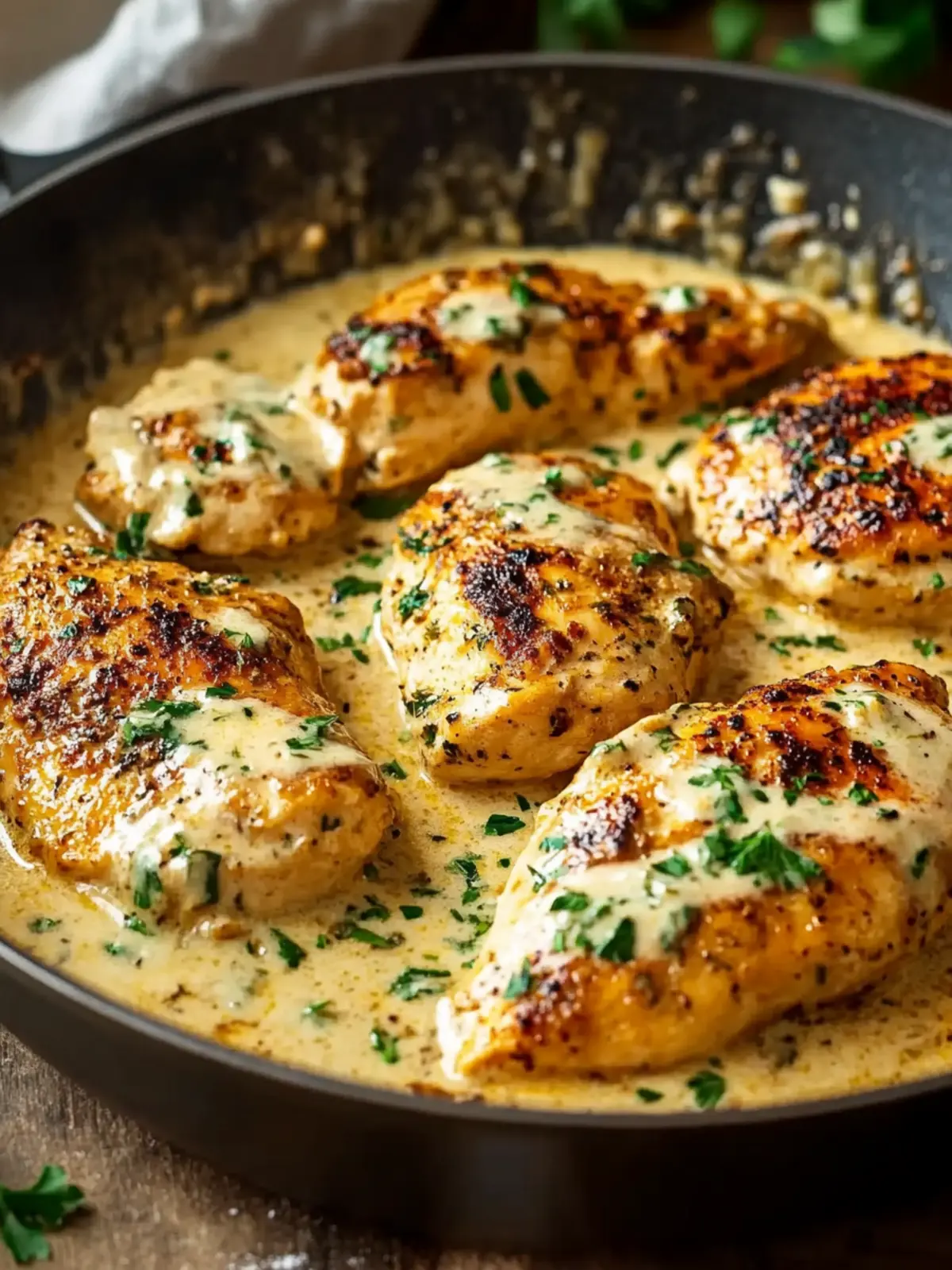 Easy & Delicious Creamy Garlic Chicken Skillet Recipe