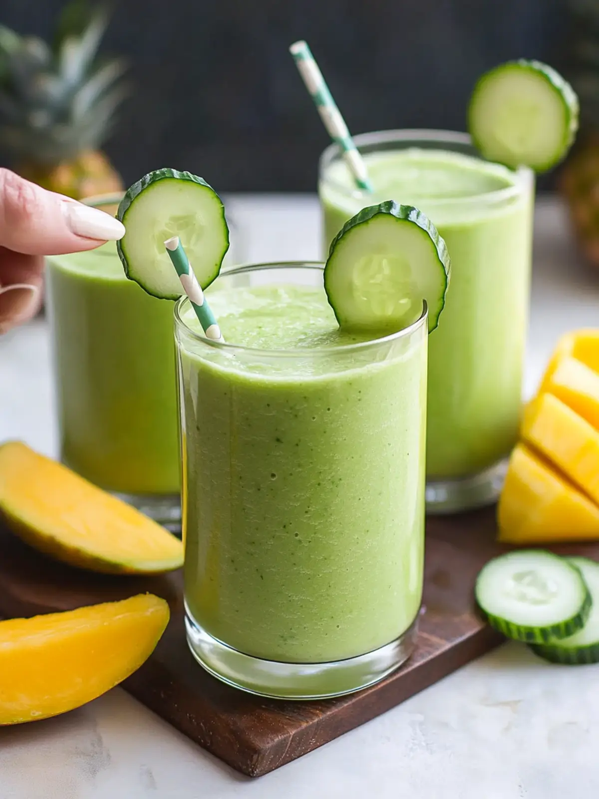 Refreshing Cucumber Pineapple Mango Smoothie for Busy Mornings 3 Cucumber Pineapple Mango Smoothie
