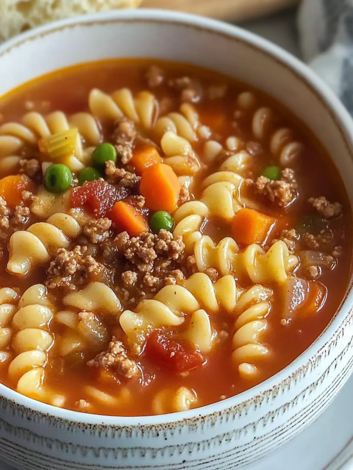 Hearty Homemade Ground Beef Pasta Soup in 30 Minutes 3 Homemade Ground Beef Pasta Soup