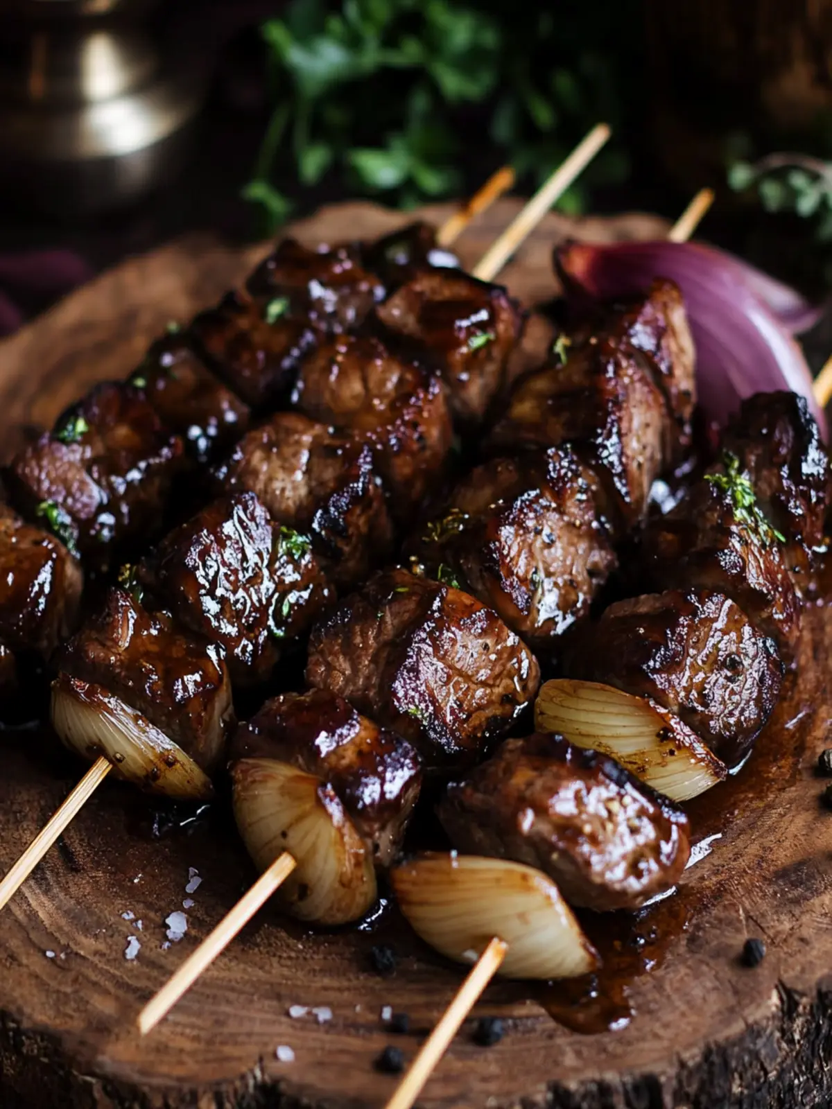 Savor Summer with Stout Glazed Steak and Onion Skewers 5 Stout Glazed Steak and Onion Skewers