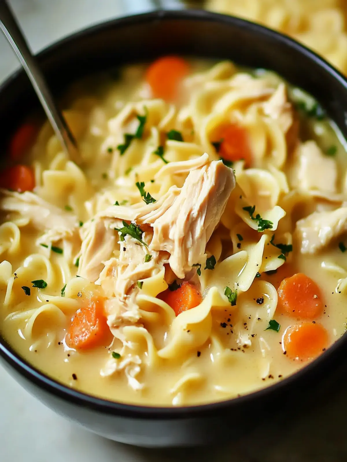 Creamy Crack Chicken Noodle Soup That Will Warm Your Heart 2 Creamy Crack Chicken Noodle Soup
