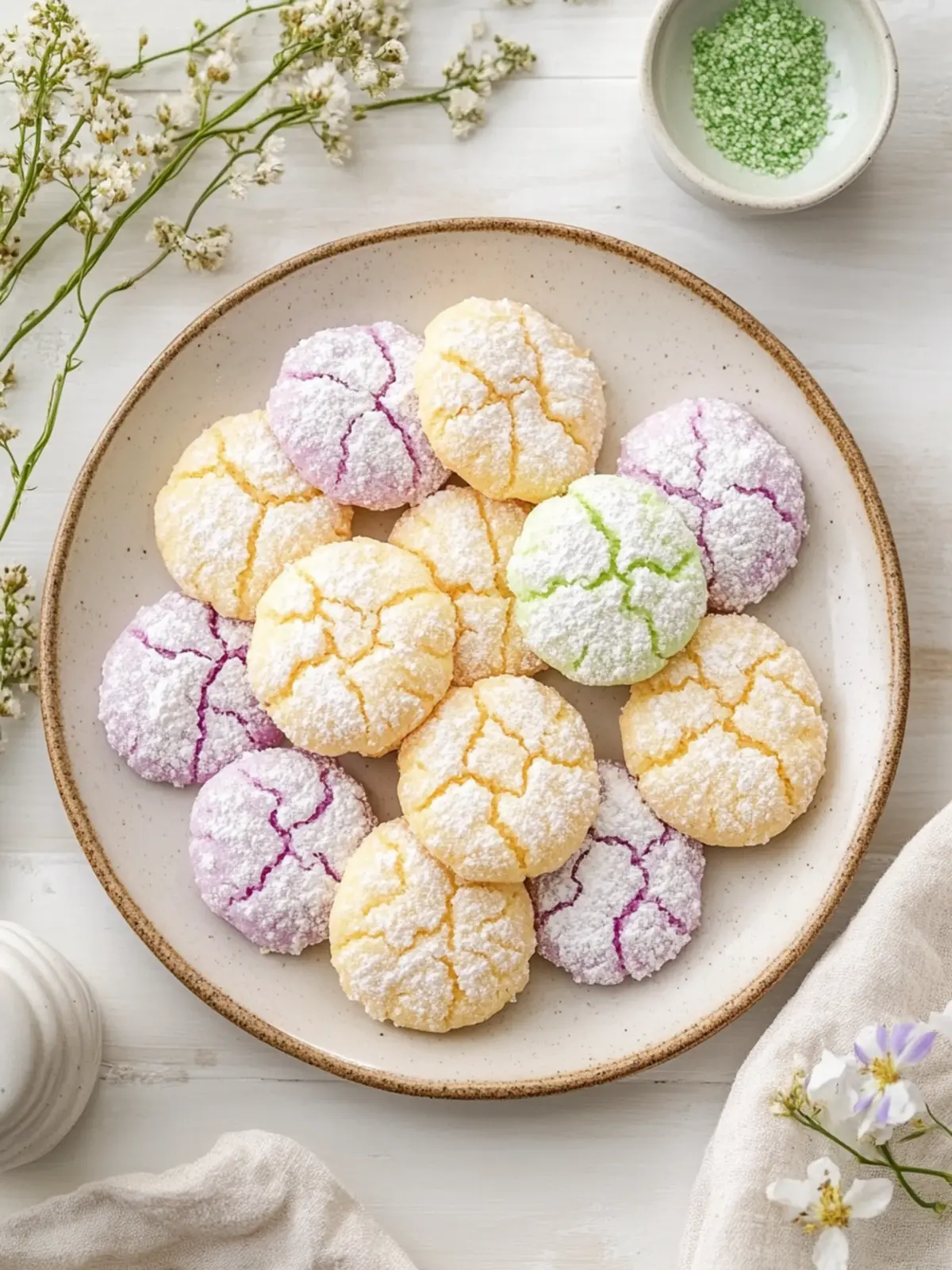 Springtime Crinkle Cookies: Sweet, Soft Treats for Every Bite 3 Springtime Crinkle Cookies