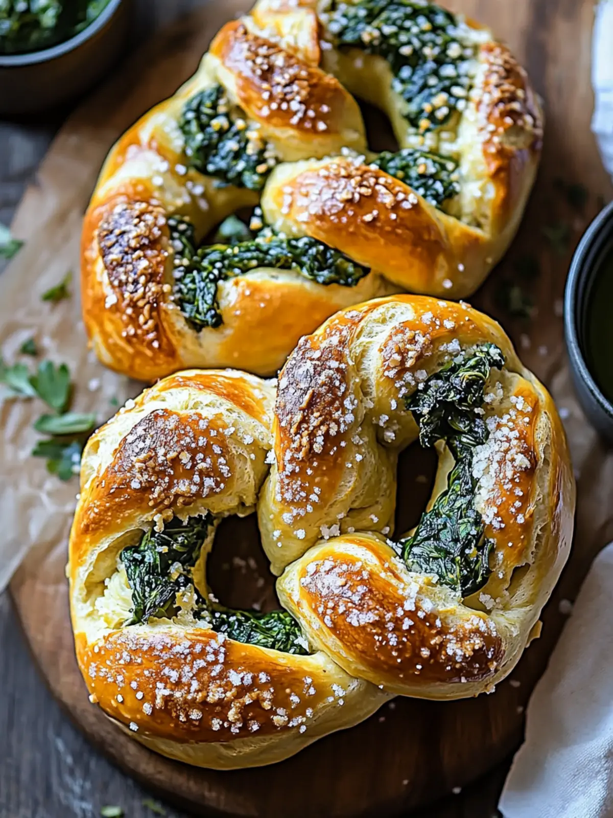 Savory Spinach and Artichoke Stuffed Soft Pretzels You’ll Love 3 Spinach and Artichoke Stuffed Soft Pretzels