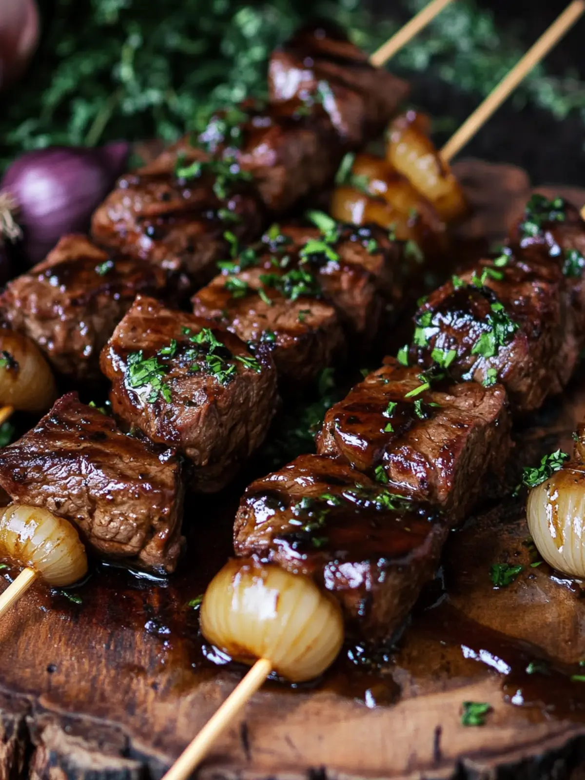 Savor Summer with Stout Glazed Steak and Onion Skewers 3 Stout Glazed Steak and Onion Skewers