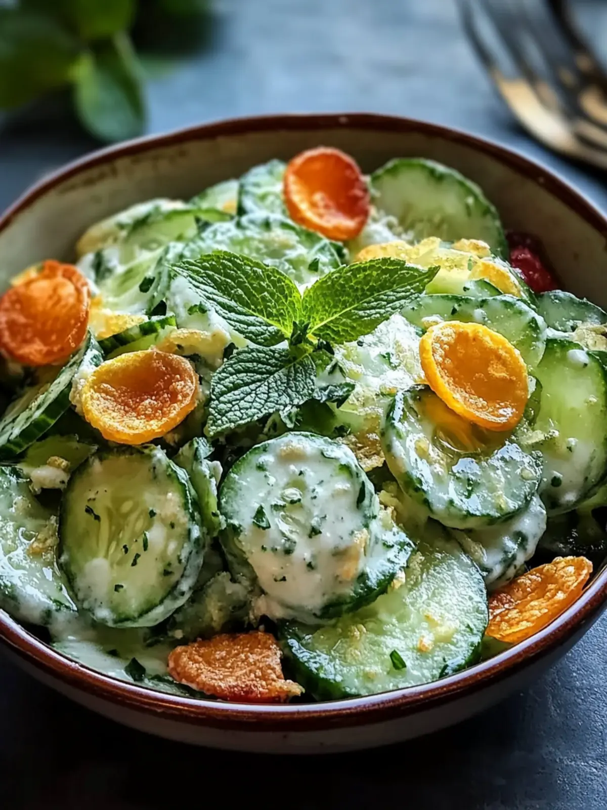 Fresh Viral Cucumber Salad with Creamy MSG Ranch Dressing 2 Fresh Viral Cucumber Salad