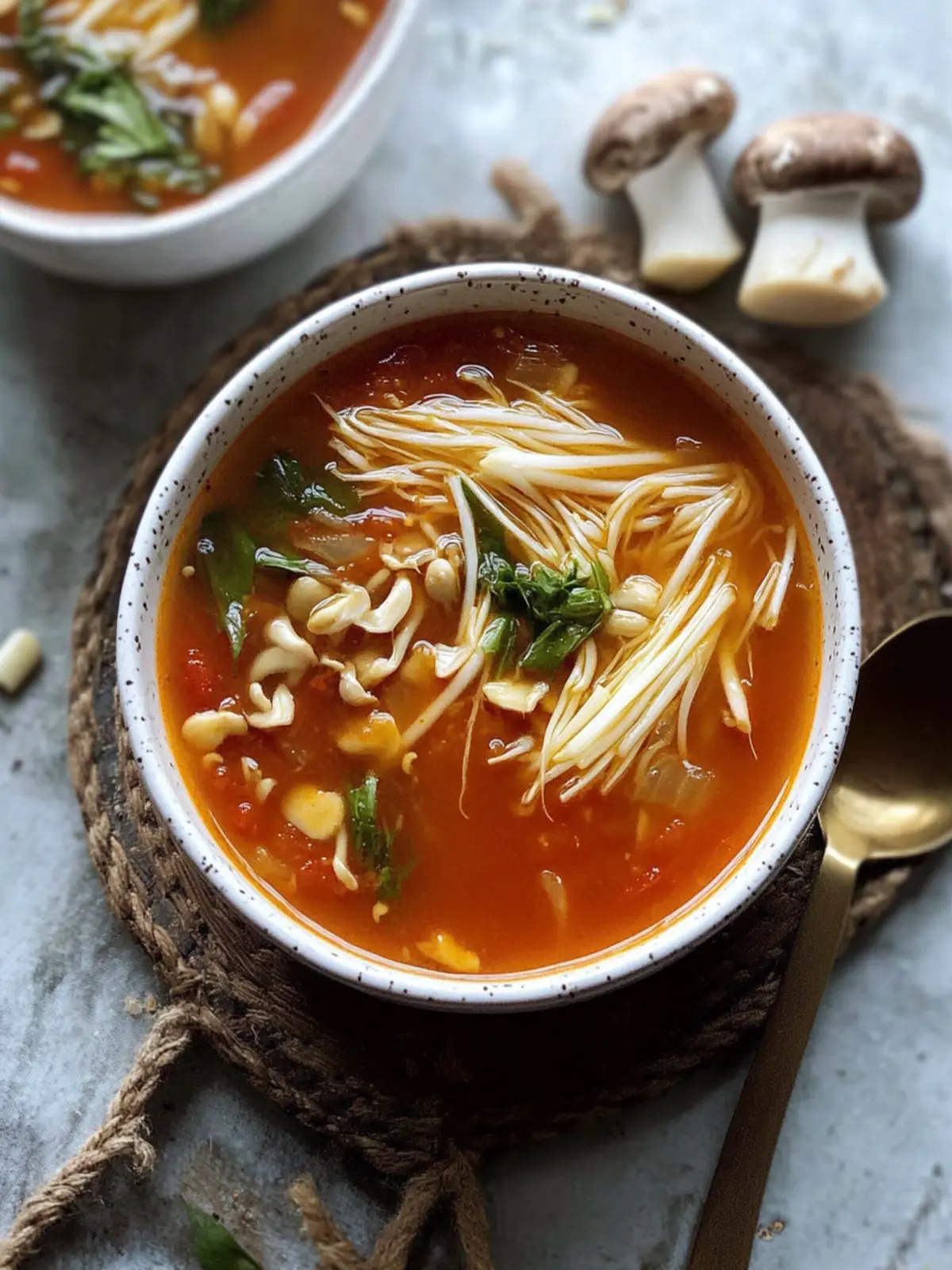 Tomato Enoki Mushroom Soup: Cozy Comfort in 30 Minutes 5 Tomato Enoki Mushroom Soup