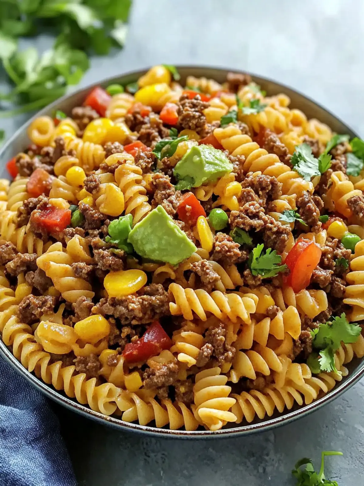 Beef Taco Pasta Salad That's Perfect for Potlucks and Picnics 5 Beef Taco Pasta Salad
