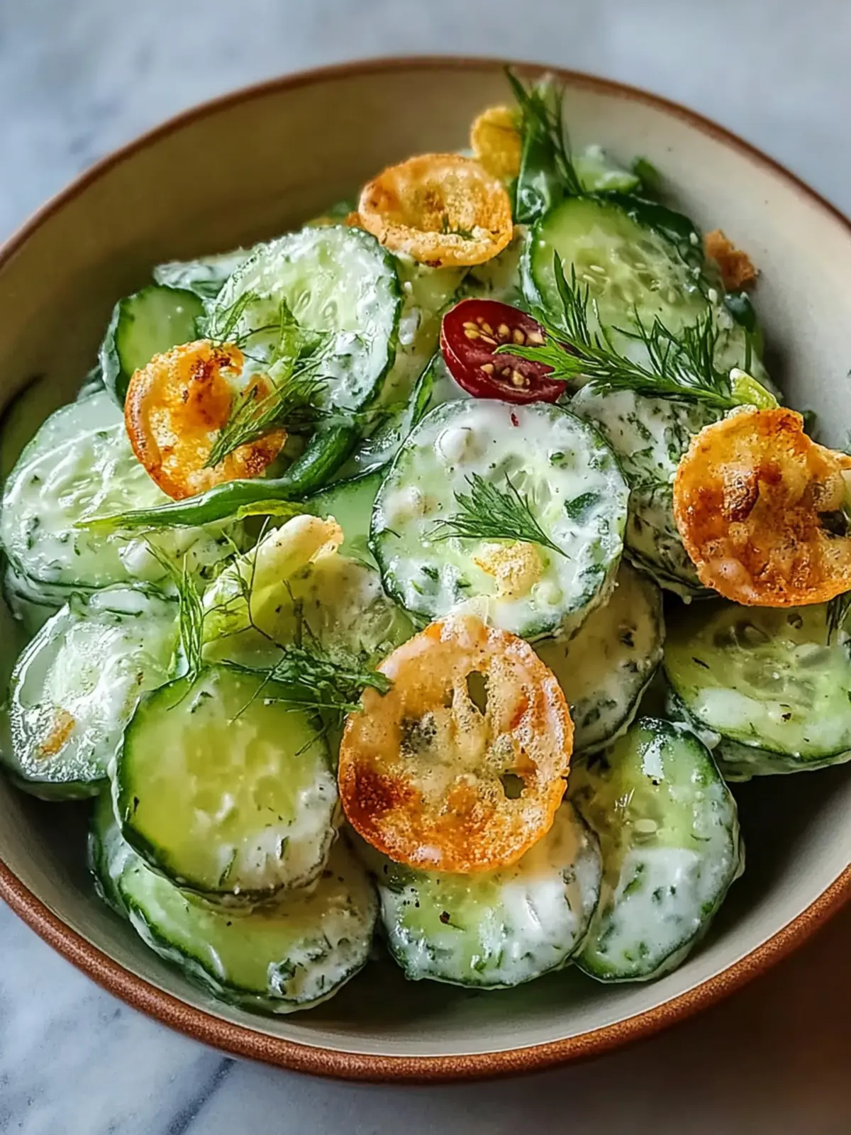 Fresh Viral Cucumber Salad with Creamy MSG Ranch Dressing 5 Fresh Viral Cucumber Salad