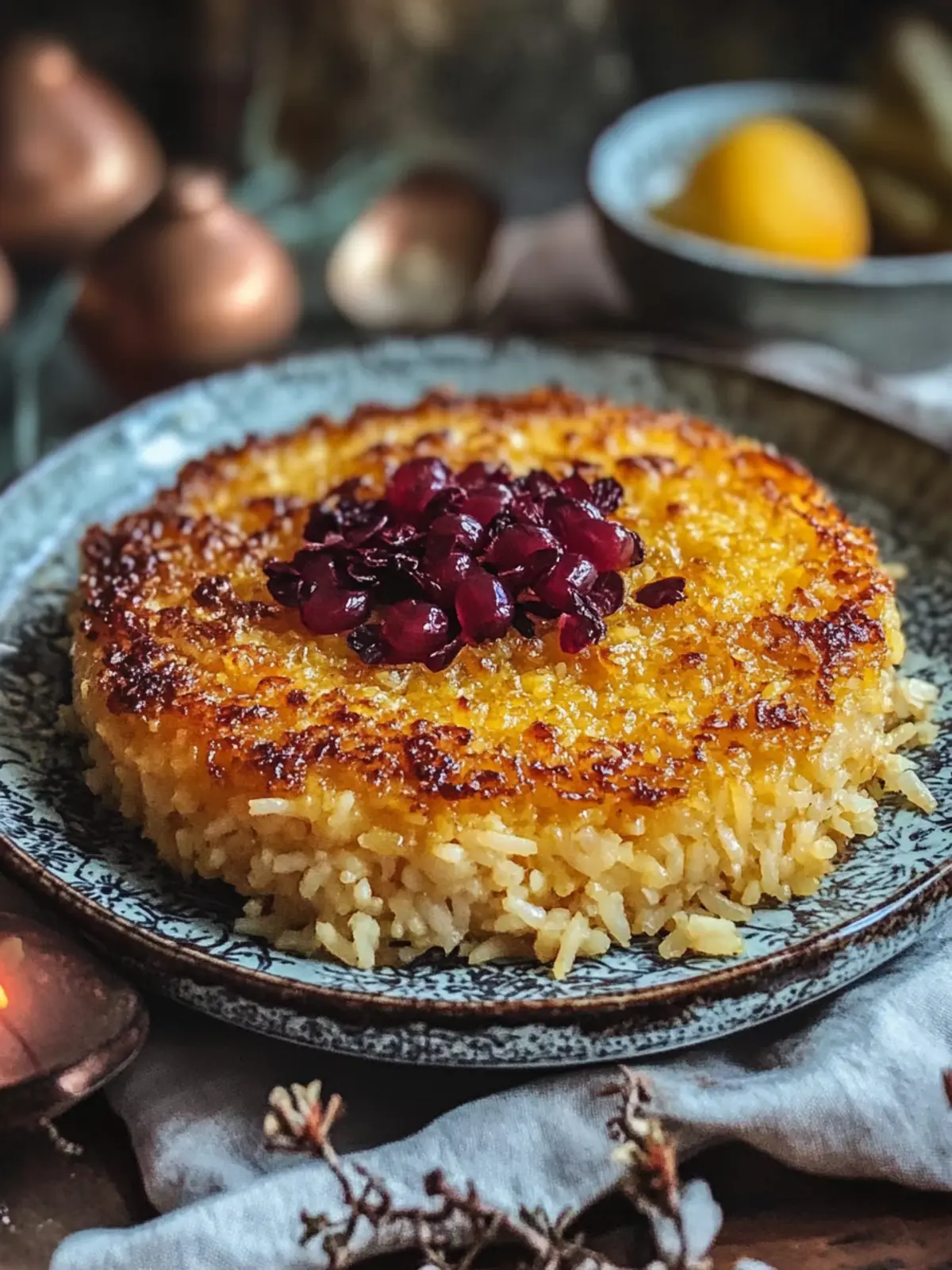 Crispy Persian Rice Tahdig: A Golden Delight for Your Table 2 Crispy Persian Rice Tahdig