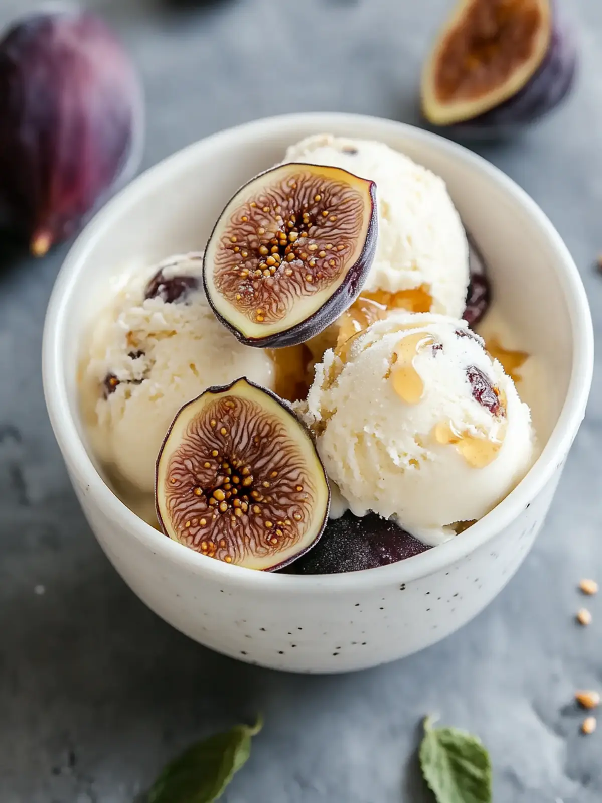 Creamy Honey-Drizzled Fig and Ricotta Ice Cream Recipe 5 Honey-Drizzled Fig and Ricotta Ice Cream