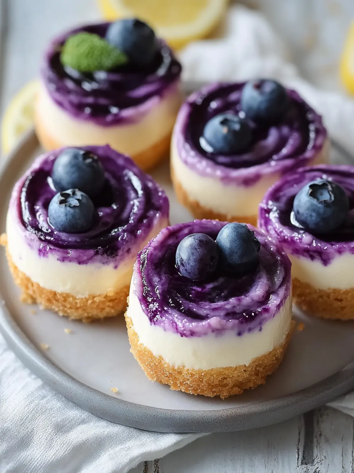 Juicy Mini Lemon Blueberry Cheesecakes That Wow Your Guests 5 Juicy Mini Lemon Blueberry Cheesecakes