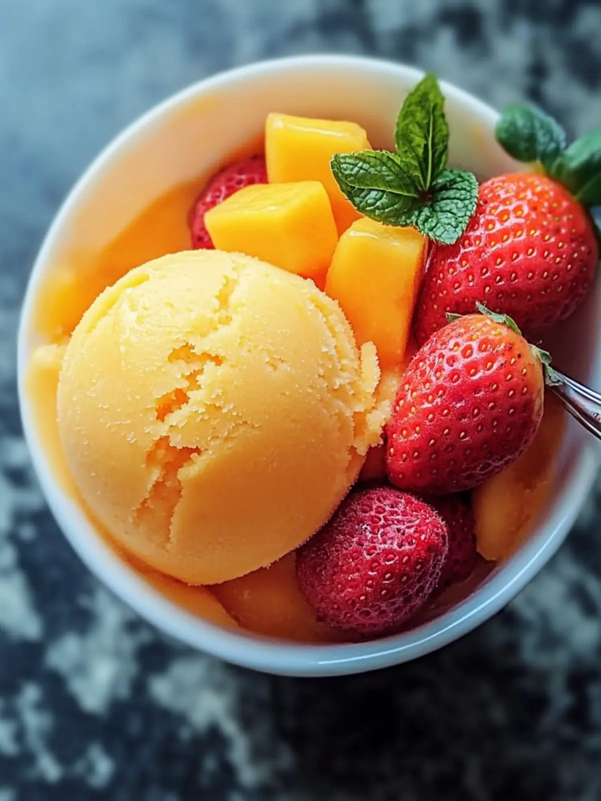 Mango Strawberry Sorbet