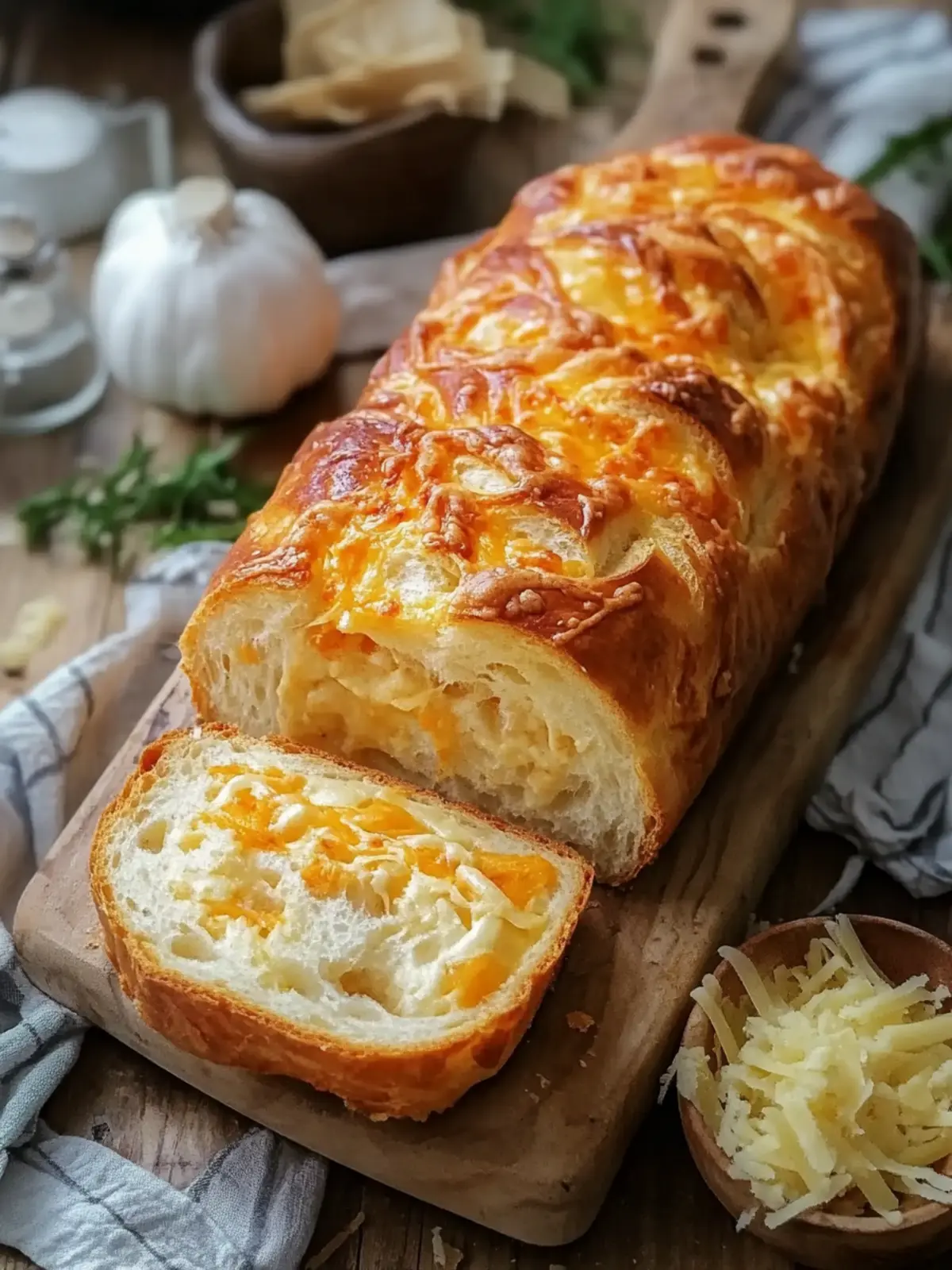 Cheese Bread Magic: No Knead, Homemade Happiness Await! 3 Cheese bread