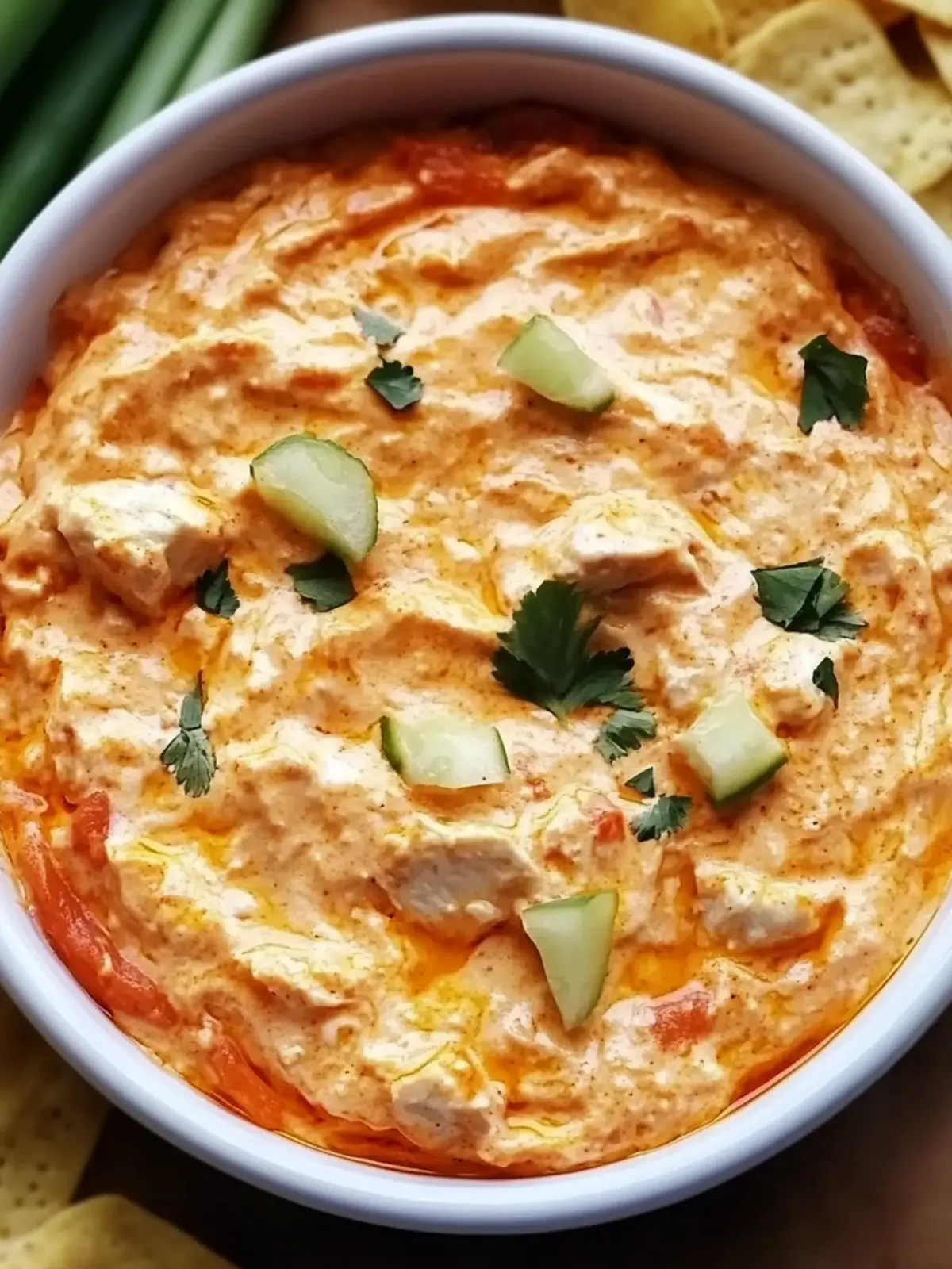 Creamy Rotisserie Chicken Buffalo Dip