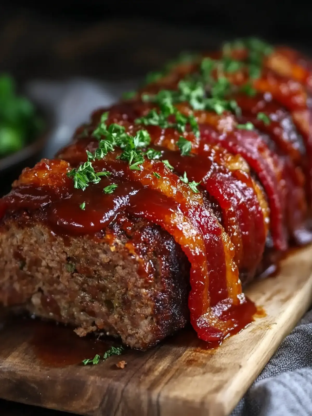 Whiskey BBQ Meatloaf with Bacon Blanket: Comfort Food Bliss 4 Whiskey BBQ Meatloaf with Bacon Blanket