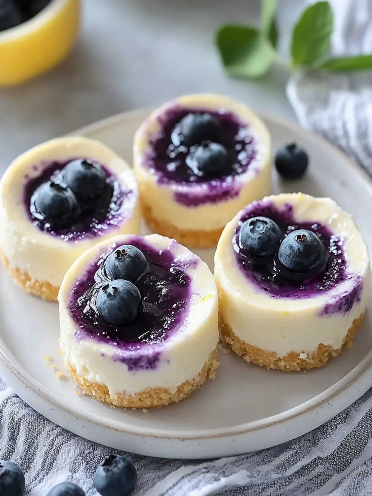 Juicy Mini Lemon Blueberry Cheesecakes That Wow Your Guests 2 Juicy Mini Lemon Blueberry Cheesecakes