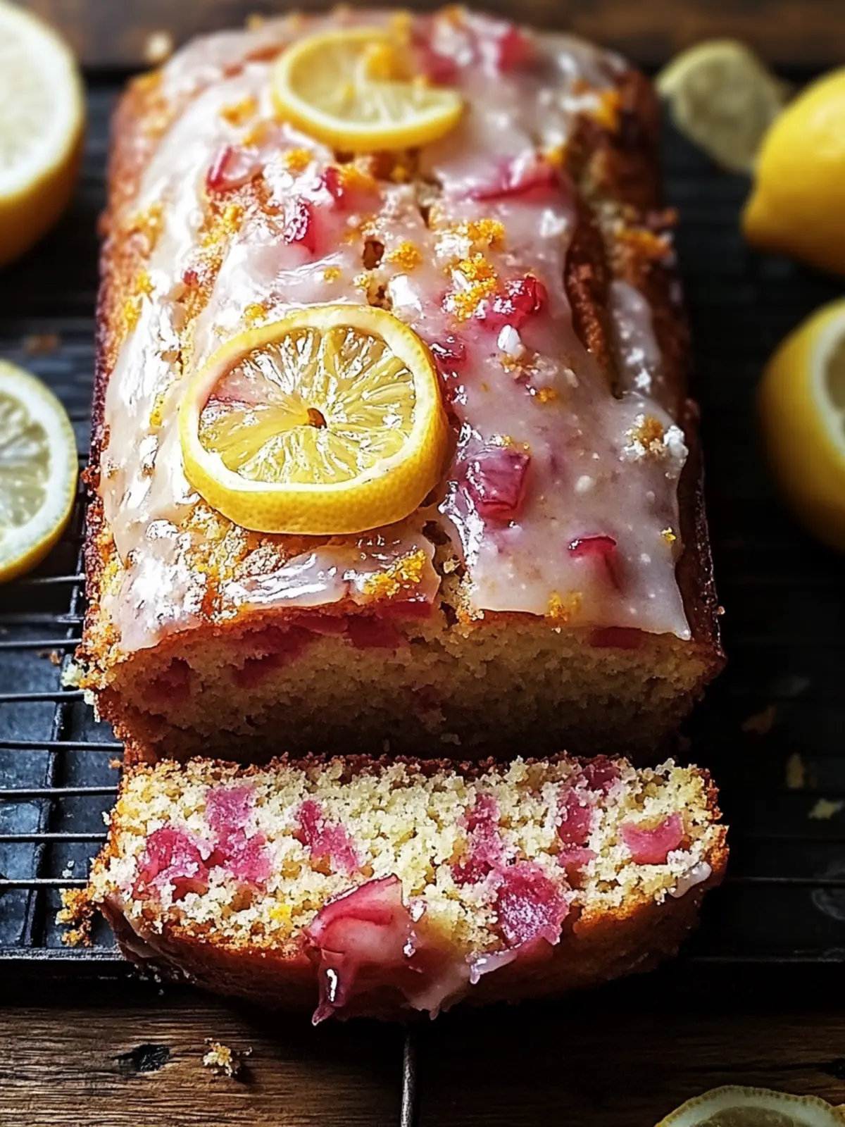 Lemon Rhubarb Sunshine Loaf: A Sweet Slice of Spring Bliss 2 Lemon Rhubarb Sunshine Loaf