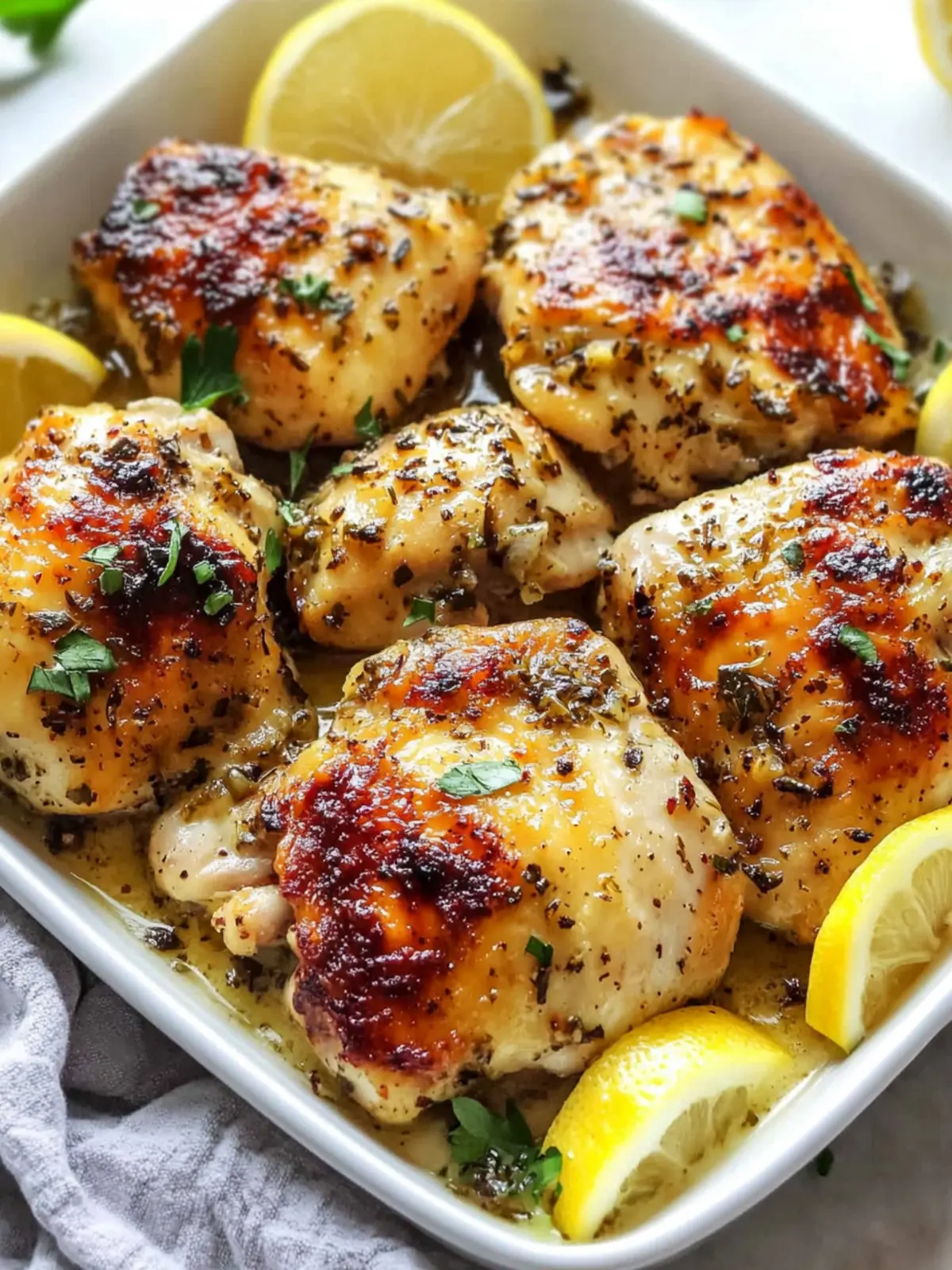 Garlic Lemon Chicken Thighs – Quick, Zesty Dinner Delight 2 Garlic Lemon Chicken Thighs