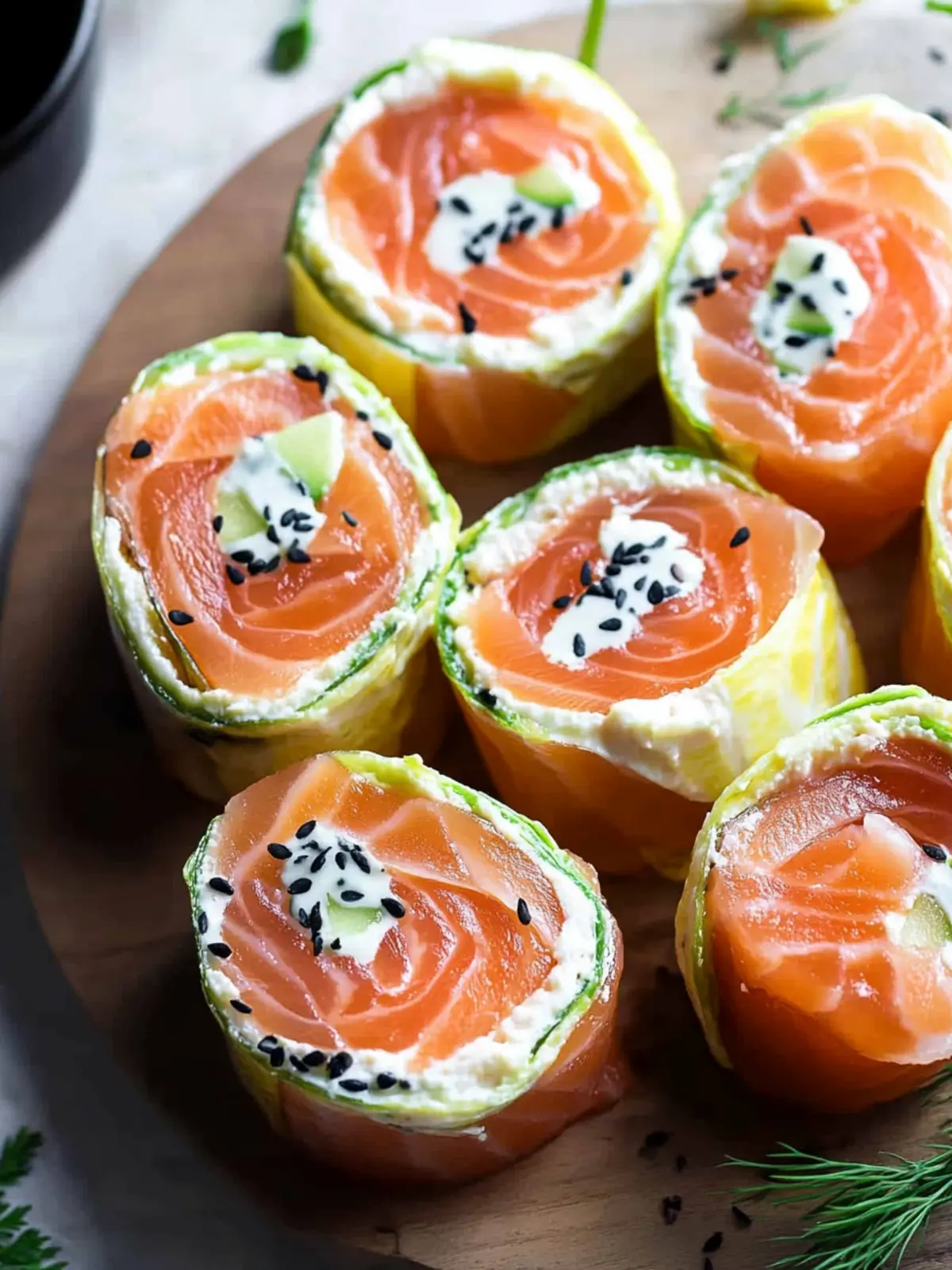 Smoked Salmon Roll Ups