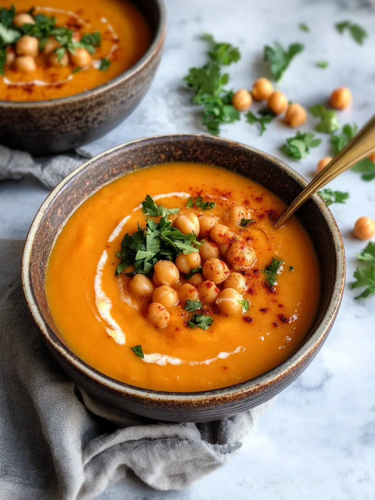 Soul-Warming Moroccan Sweet Potato Soup with Chickpeas 3 Moroccan Sweet Potato Soup with Chickpeas