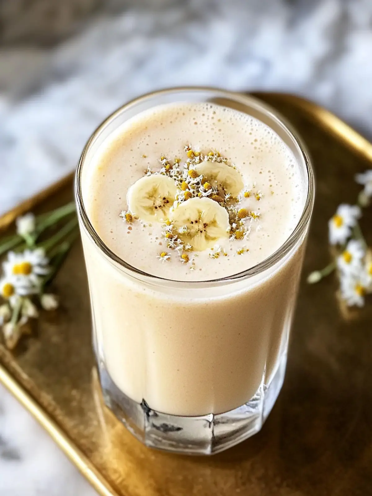 Creamy Banana Chamomile Tea Smoothie for Relaxation Bliss 2 Banana Chamomile Tea Smoothie
