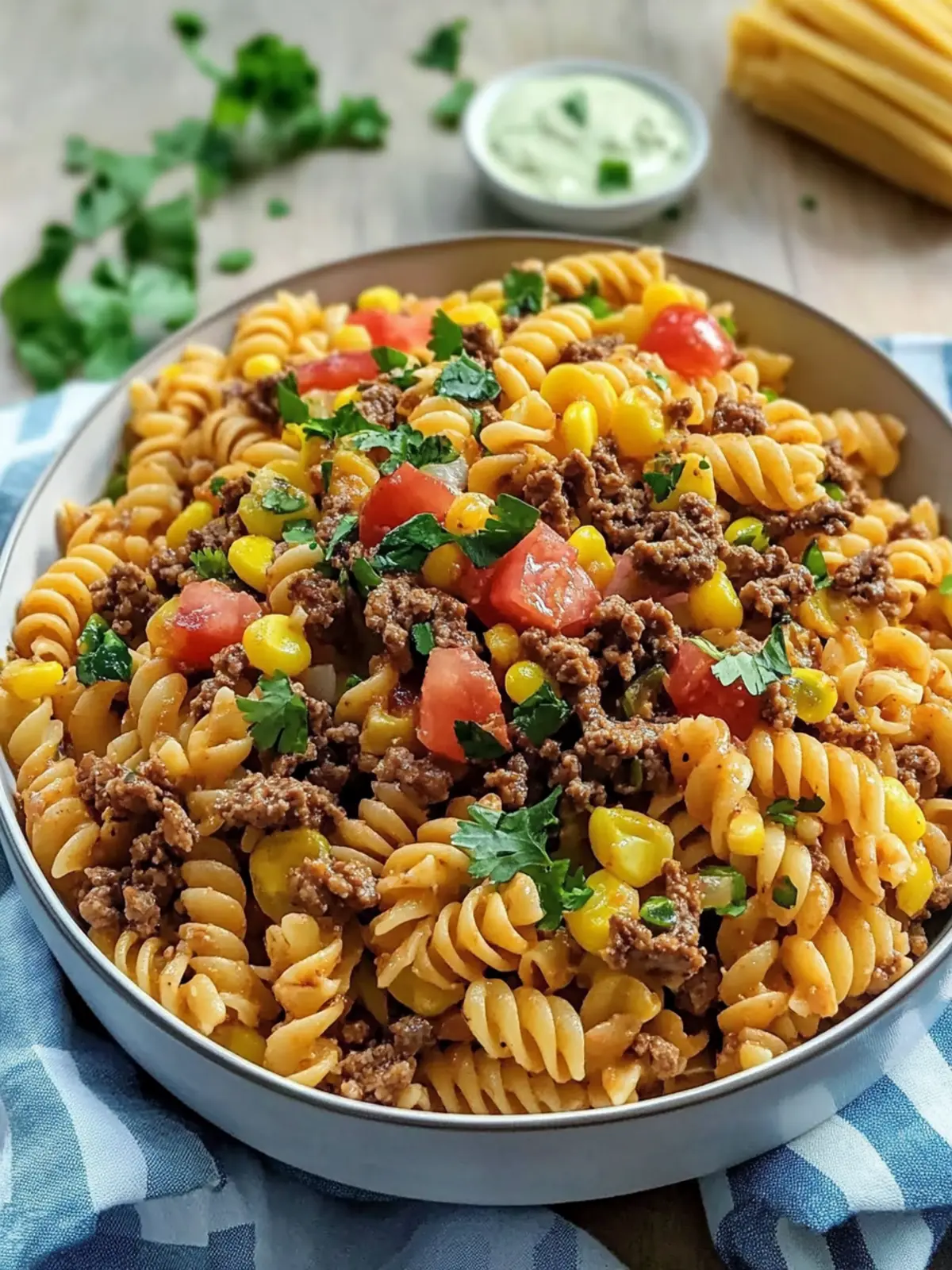 Beef Taco Pasta Salad That's Perfect for Potlucks and Picnics 4 Beef Taco Pasta Salad