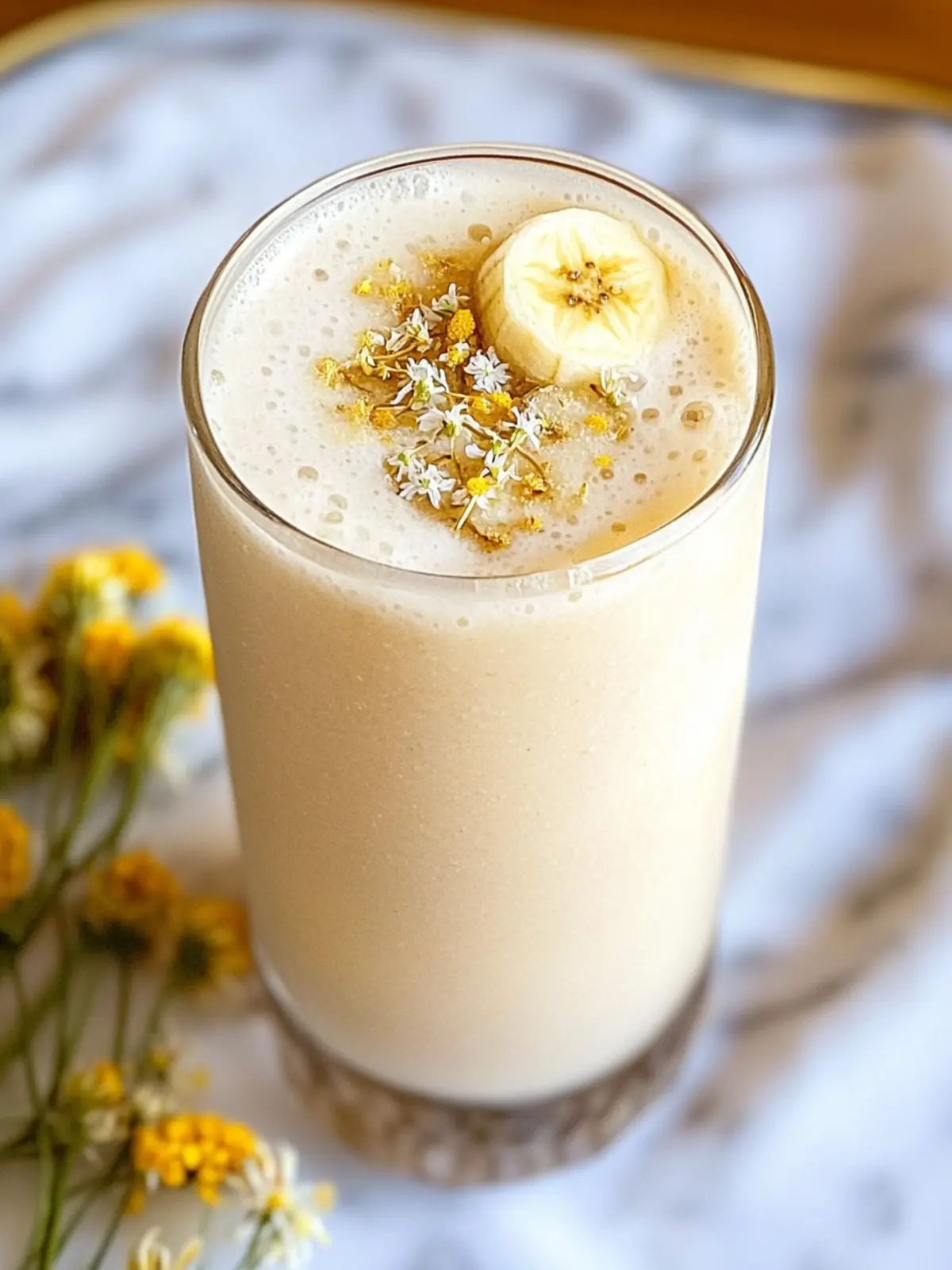 Creamy Banana Chamomile Tea Smoothie for Relaxation Bliss 3 Banana Chamomile Tea Smoothie