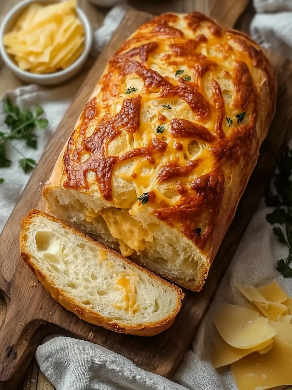 Cheese Bread Magic: No Knead, Homemade Happiness Await! 4 Cheese bread