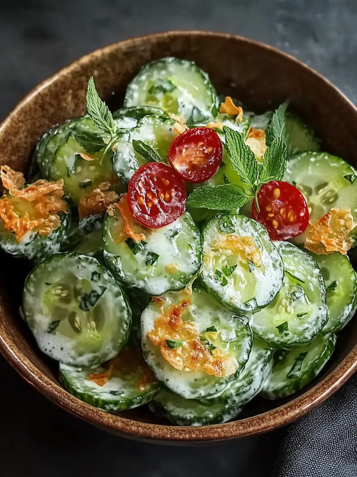 Fresh Viral Cucumber Salad with Creamy MSG Ranch Dressing 4 Fresh Viral Cucumber Salad