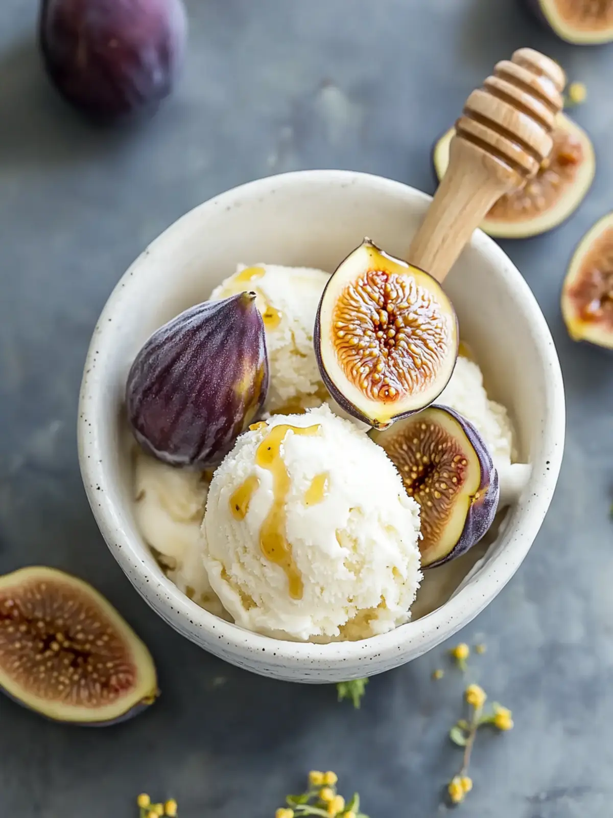 Creamy Honey-Drizzled Fig and Ricotta Ice Cream Recipe 2 Honey-Drizzled Fig and Ricotta Ice Cream