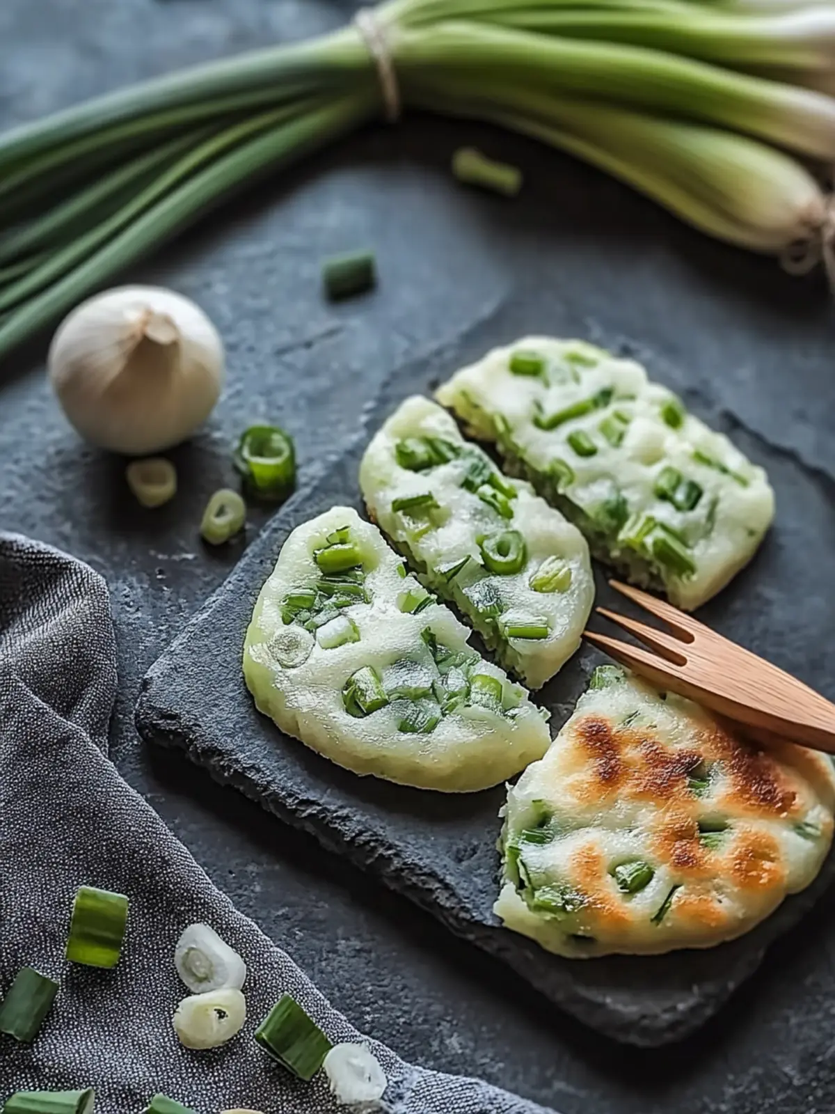 Crispy Green Onion Cakes You’ll Crave Again and Again 3 Green Onion Cakes