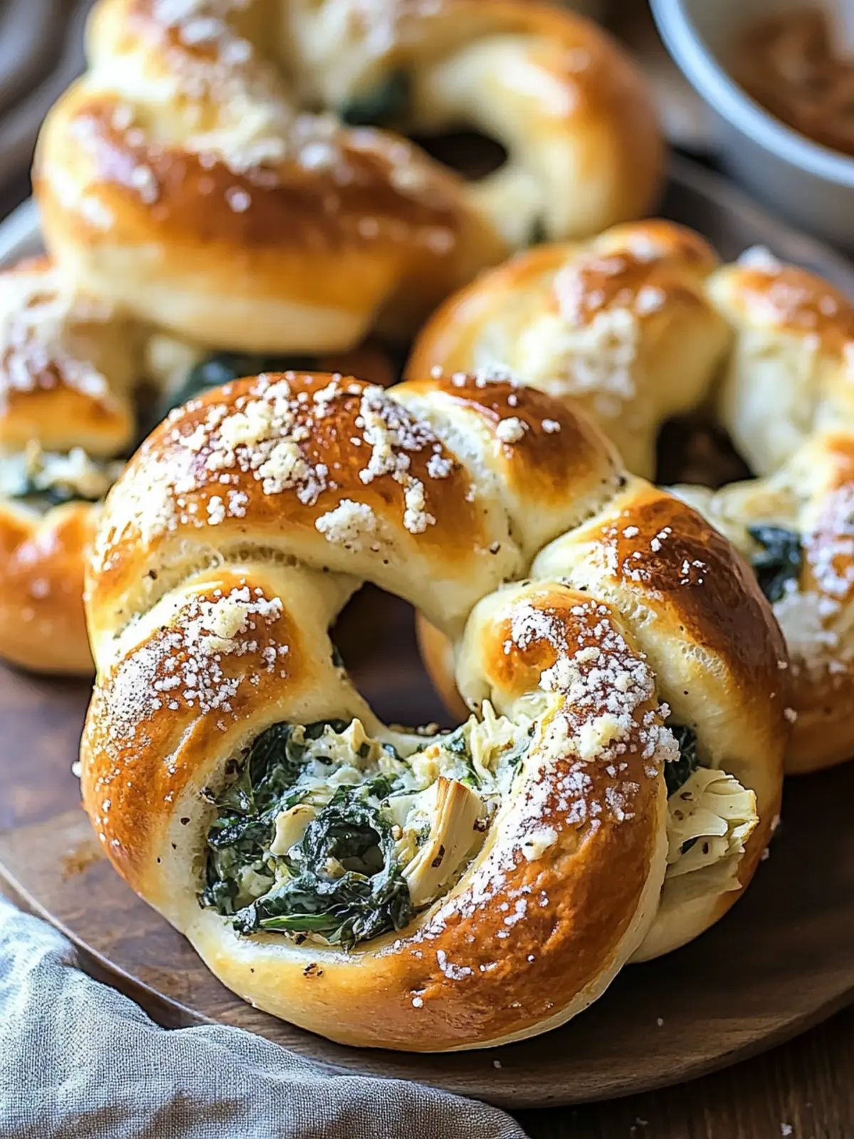 Savory Spinach and Artichoke Stuffed Soft Pretzels You’ll Love 2 Spinach and Artichoke Stuffed Soft Pretzels