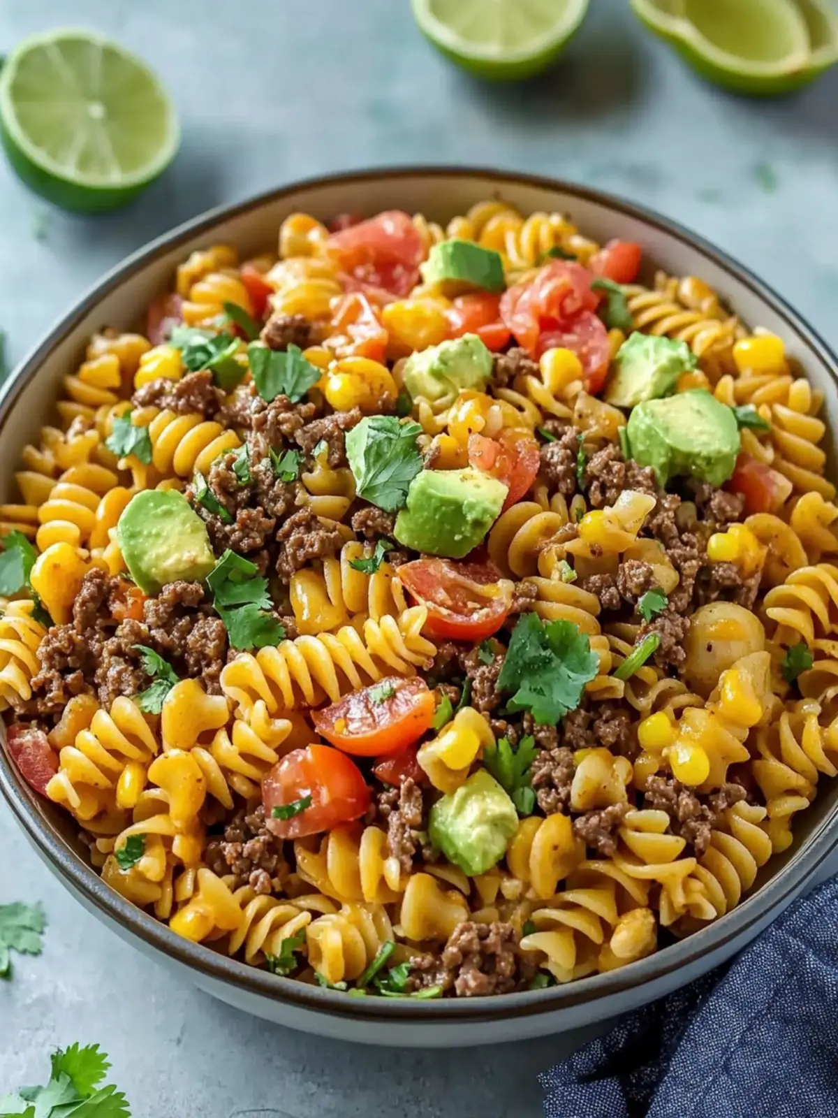 Beef Taco Pasta Salad That's Perfect for Potlucks and Picnics 2 Beef Taco Pasta Salad