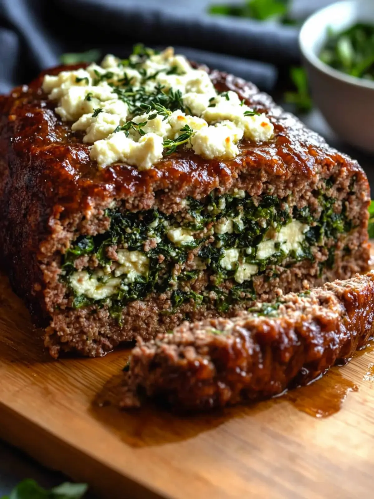 Spinach Feta Stuffed Meatloaf Everyone Will Love 2 Spinach Feta Stuffed Meatloaf