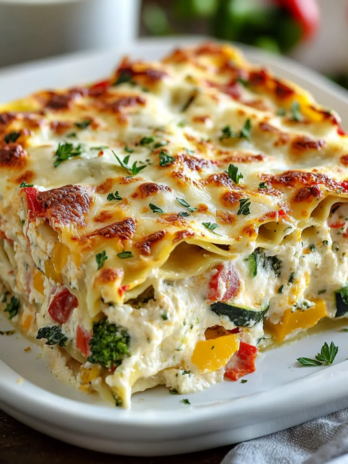 Loaded Veggie White Lasagna That's Comfort Food Heaven 2 Loaded Veggie White Lasagna