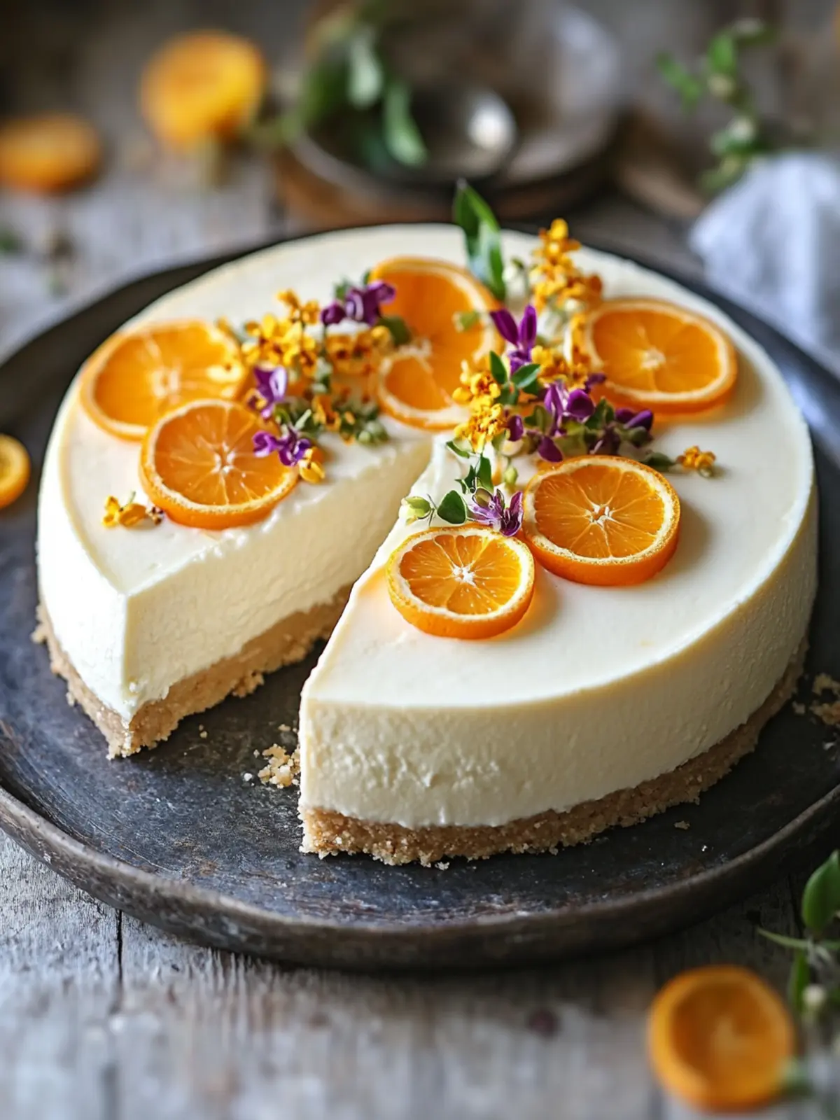Indulge in Moroccan Orange Blossom Cheesecake Bliss 3 Moroccan Orange Blossom Cheesecake