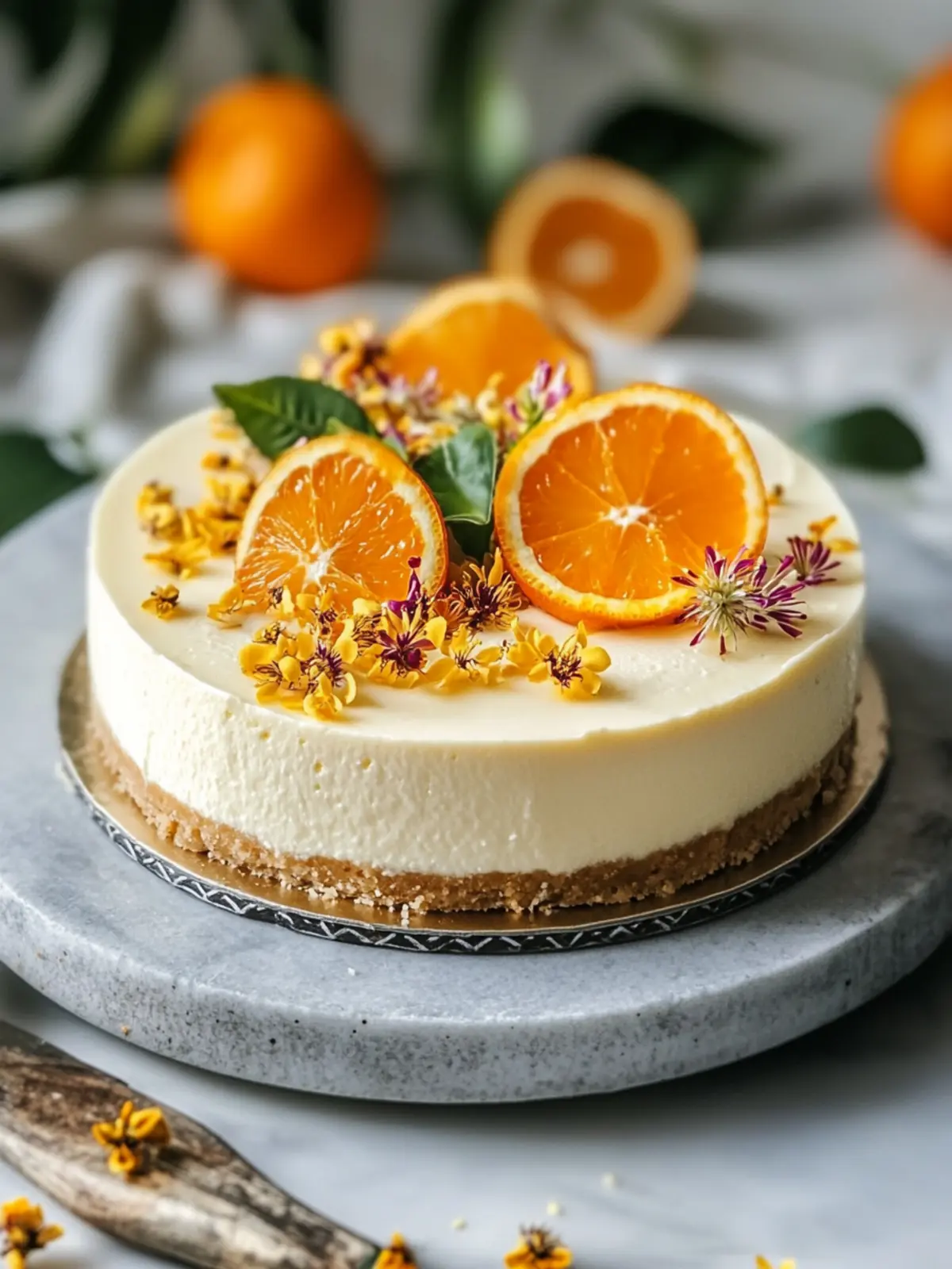 Indulge in Moroccan Orange Blossom Cheesecake Bliss 4 Moroccan Orange Blossom Cheesecake