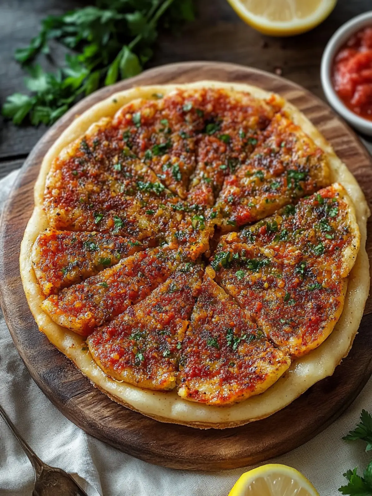 Ultimate Turkish Lahmacun – Quick, Crispy, and Customizable Treats 4 Turkish Lahmacun