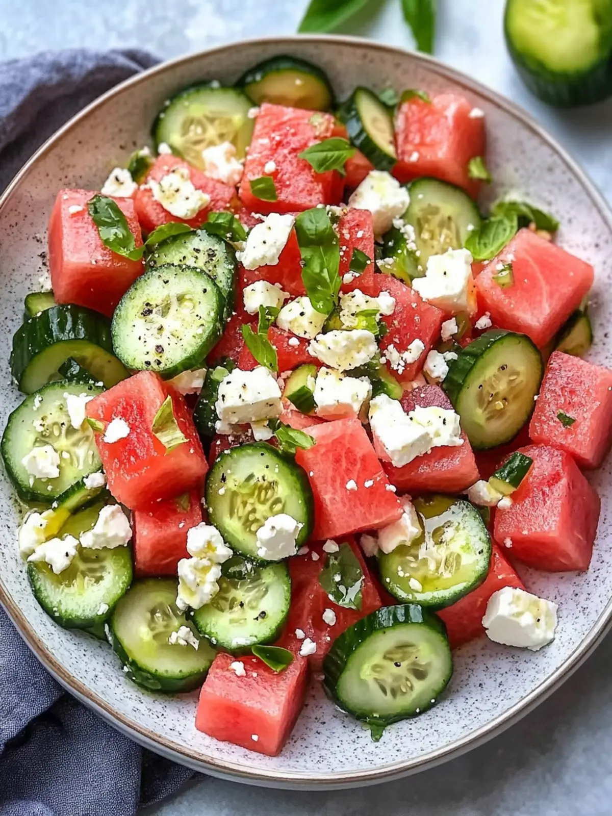 Refreshing Watermelon Cucumber Salad with Feta for Summer Bliss 4 Watermelon Cucumber Salad and Feta